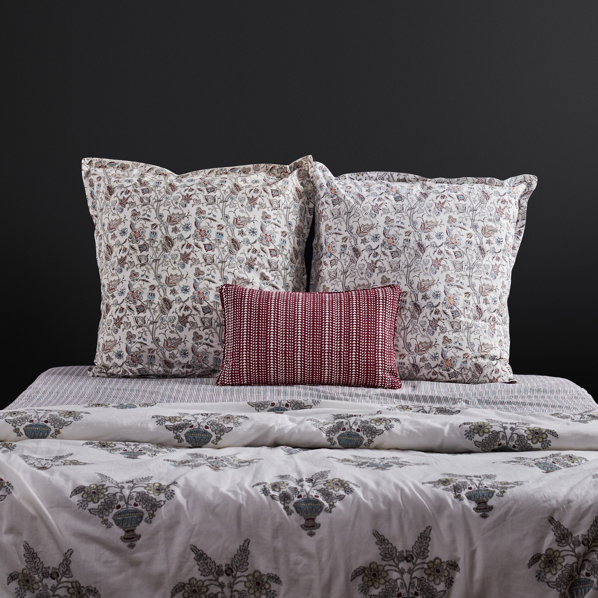 Guldasta Crimson Euro Pillow Sham