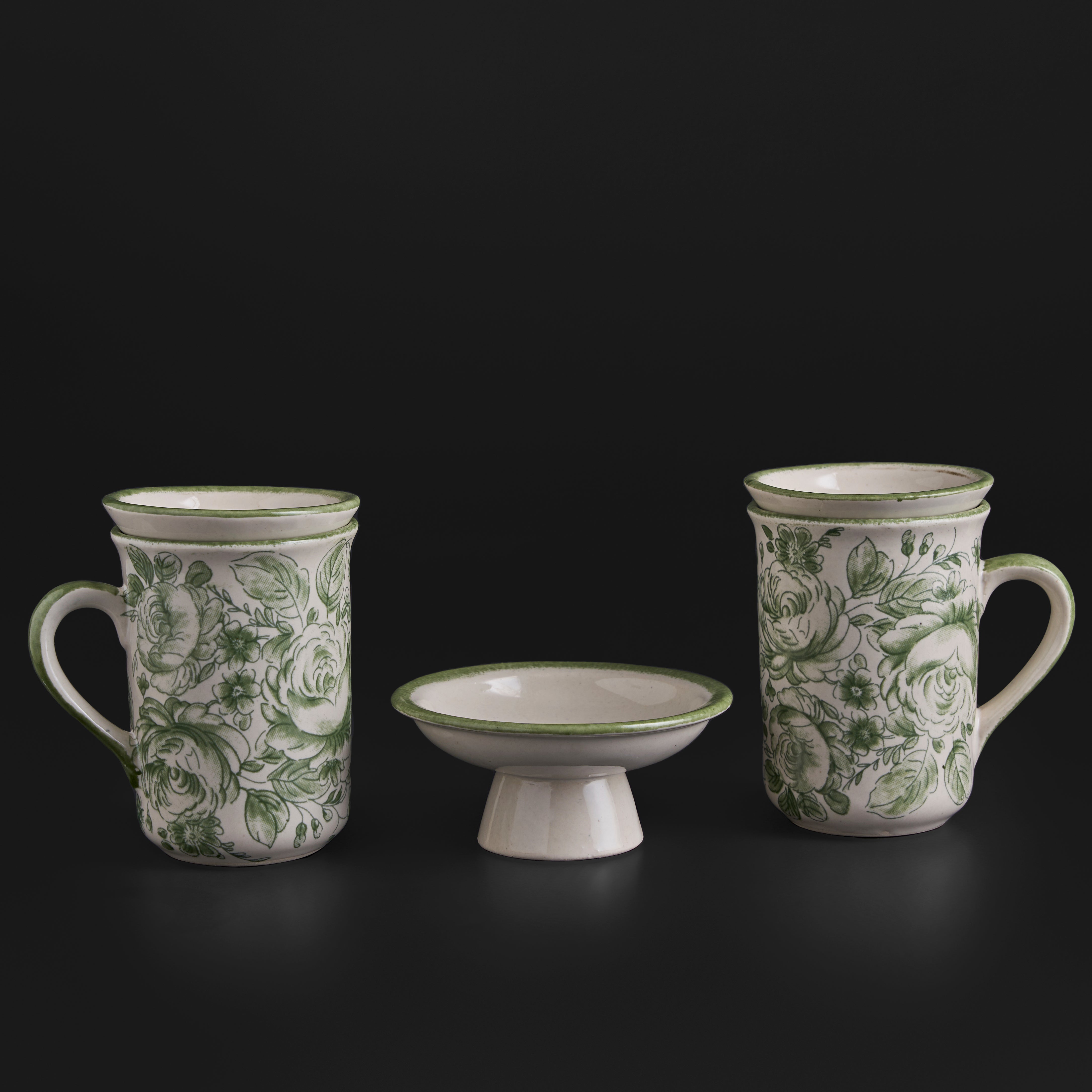 Wild Rose Peridot Mug & Cookie Plate Set