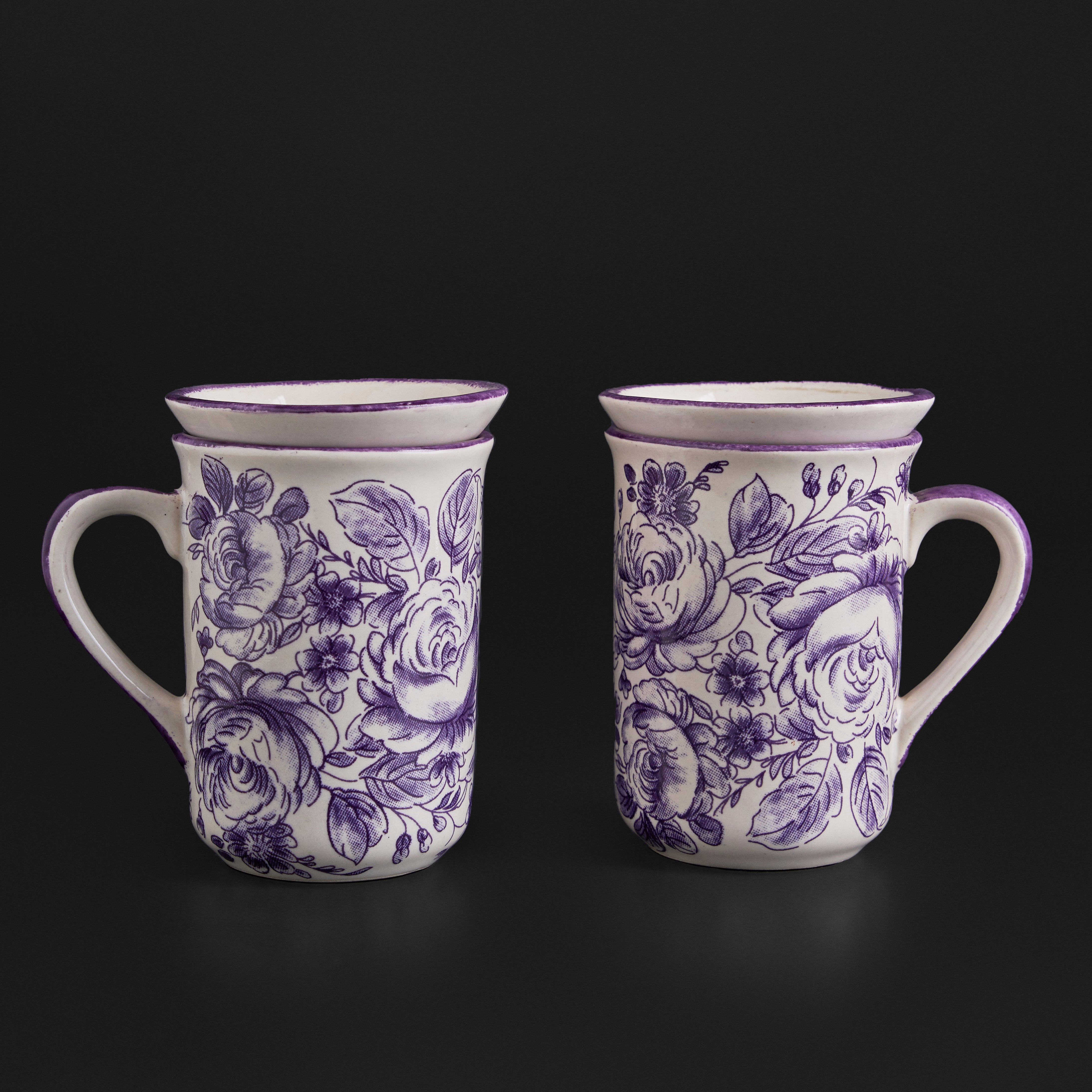Wild Rose Amethyst Mug & Small Dish Set