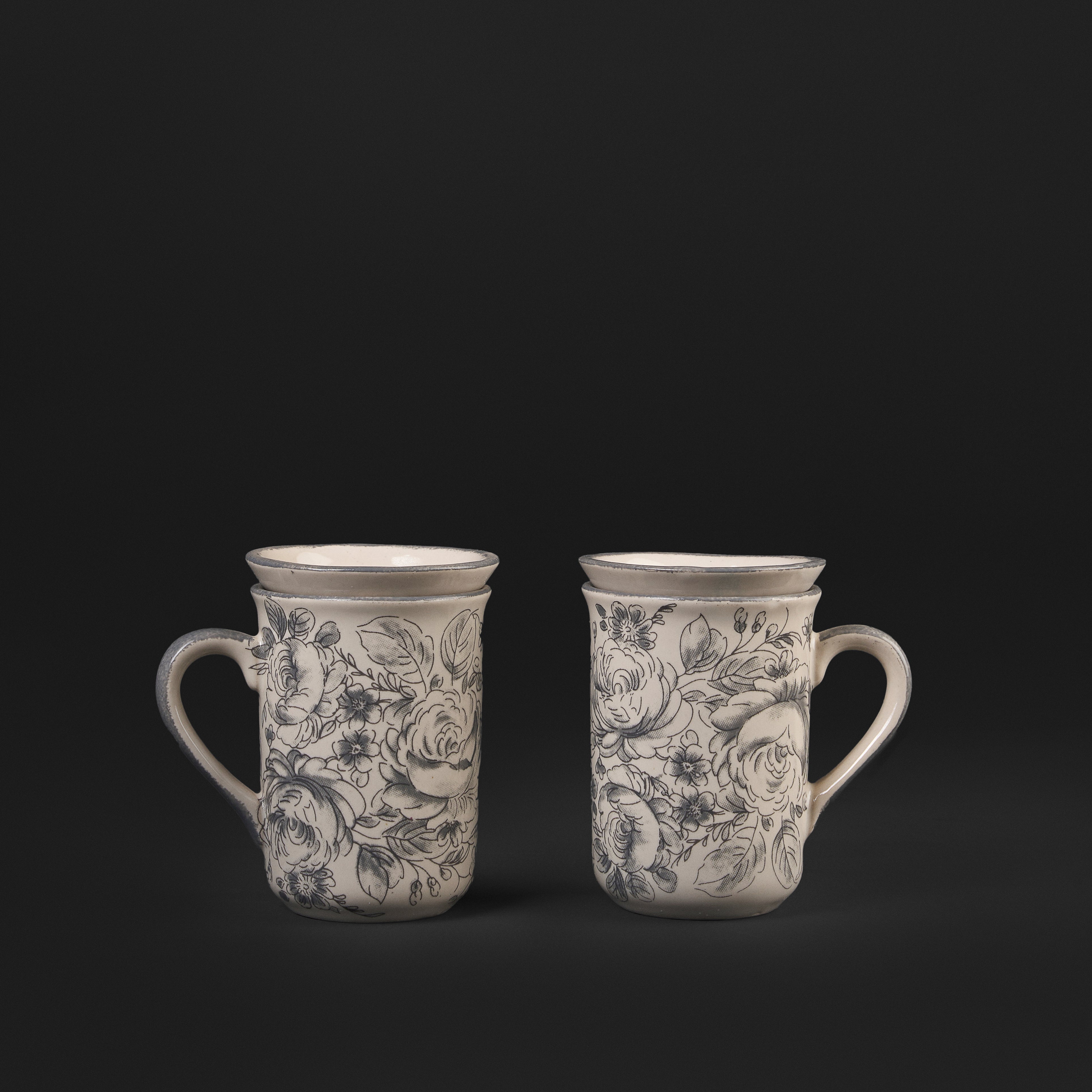 Wild Rose Onyx Mug & Small Dish Set