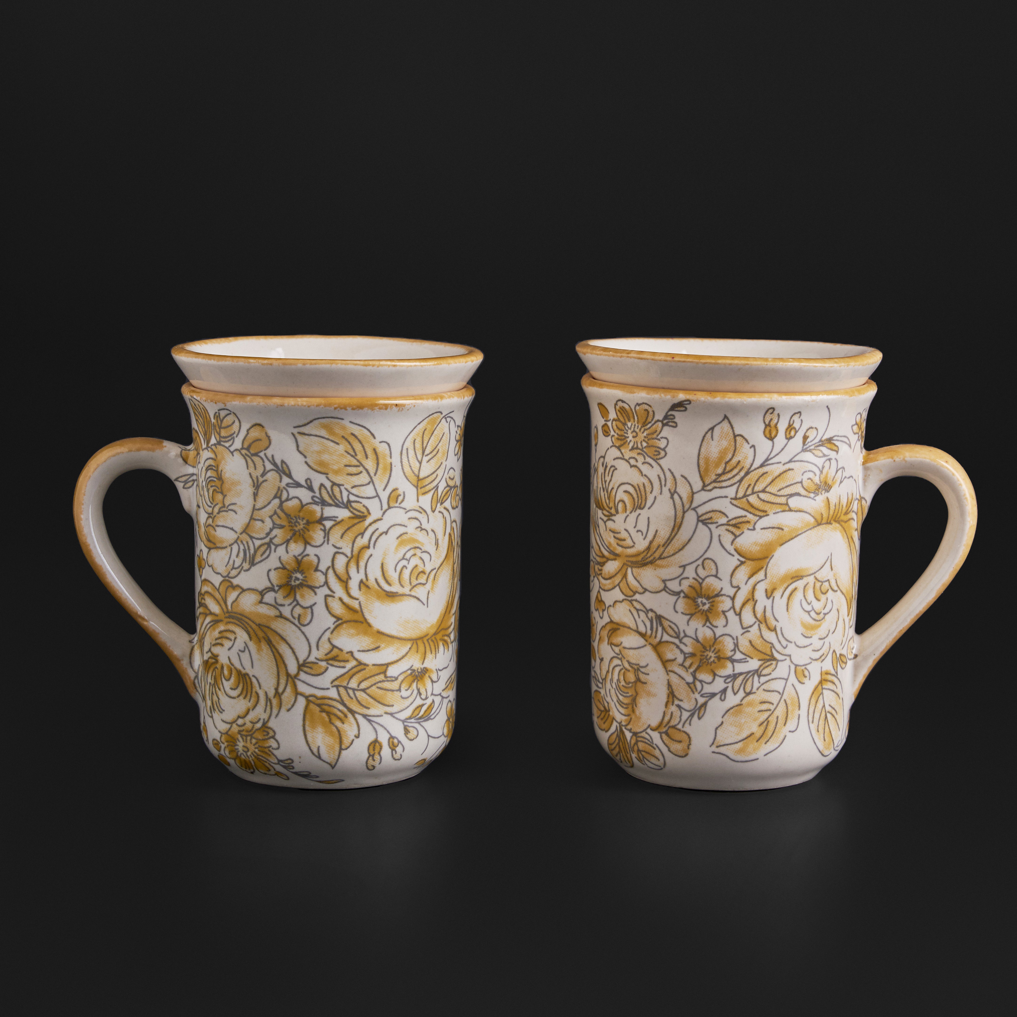 Wild Rose Topaz Mug & Small Dish Set