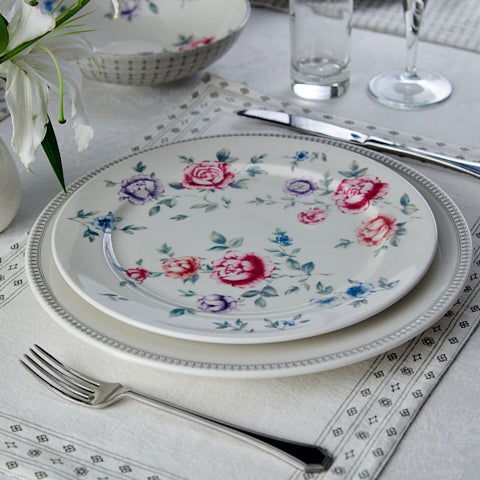 Everrose Multicolour Dinner Plate Set (Set of 2)