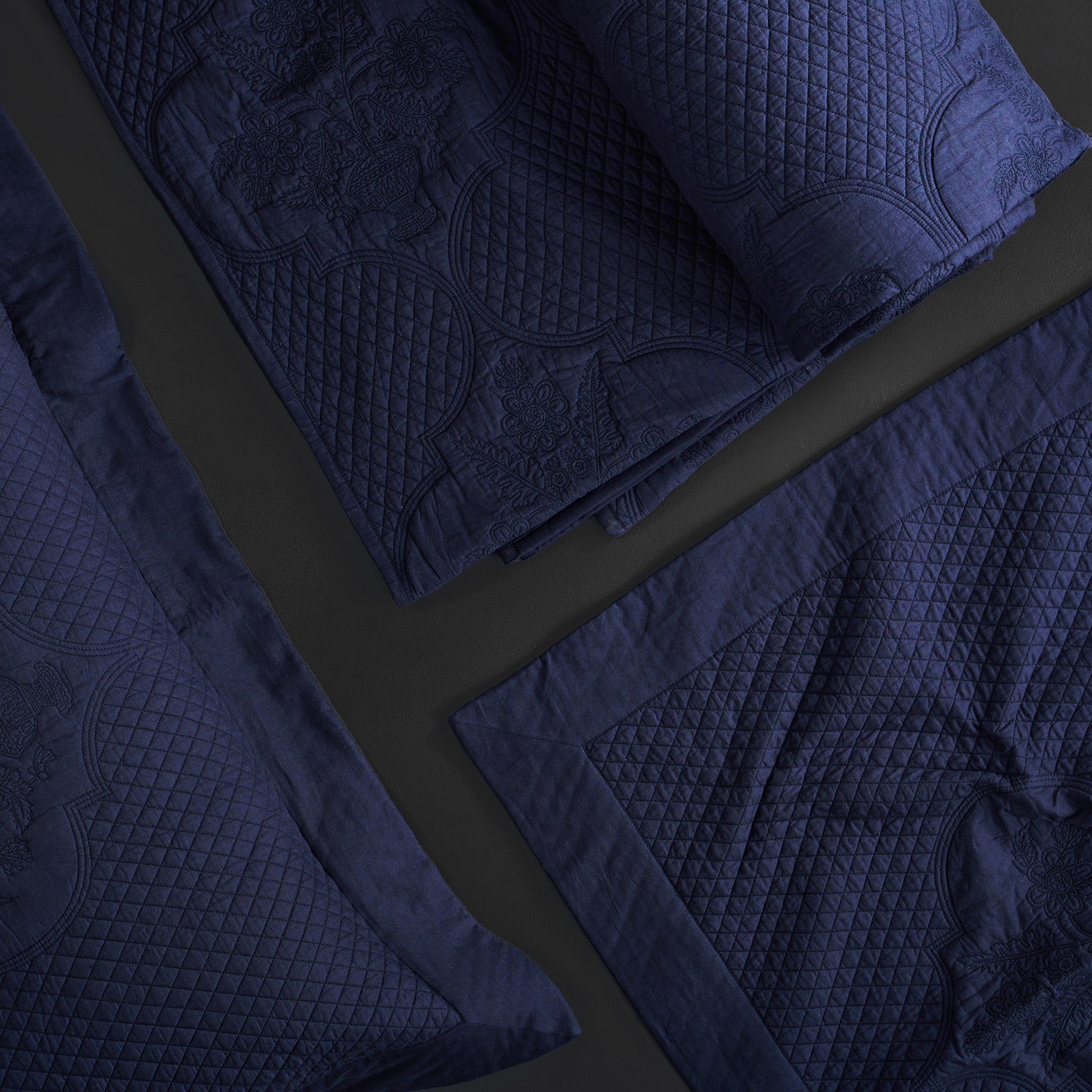 Gulnar Indigo Quilted Bedcover