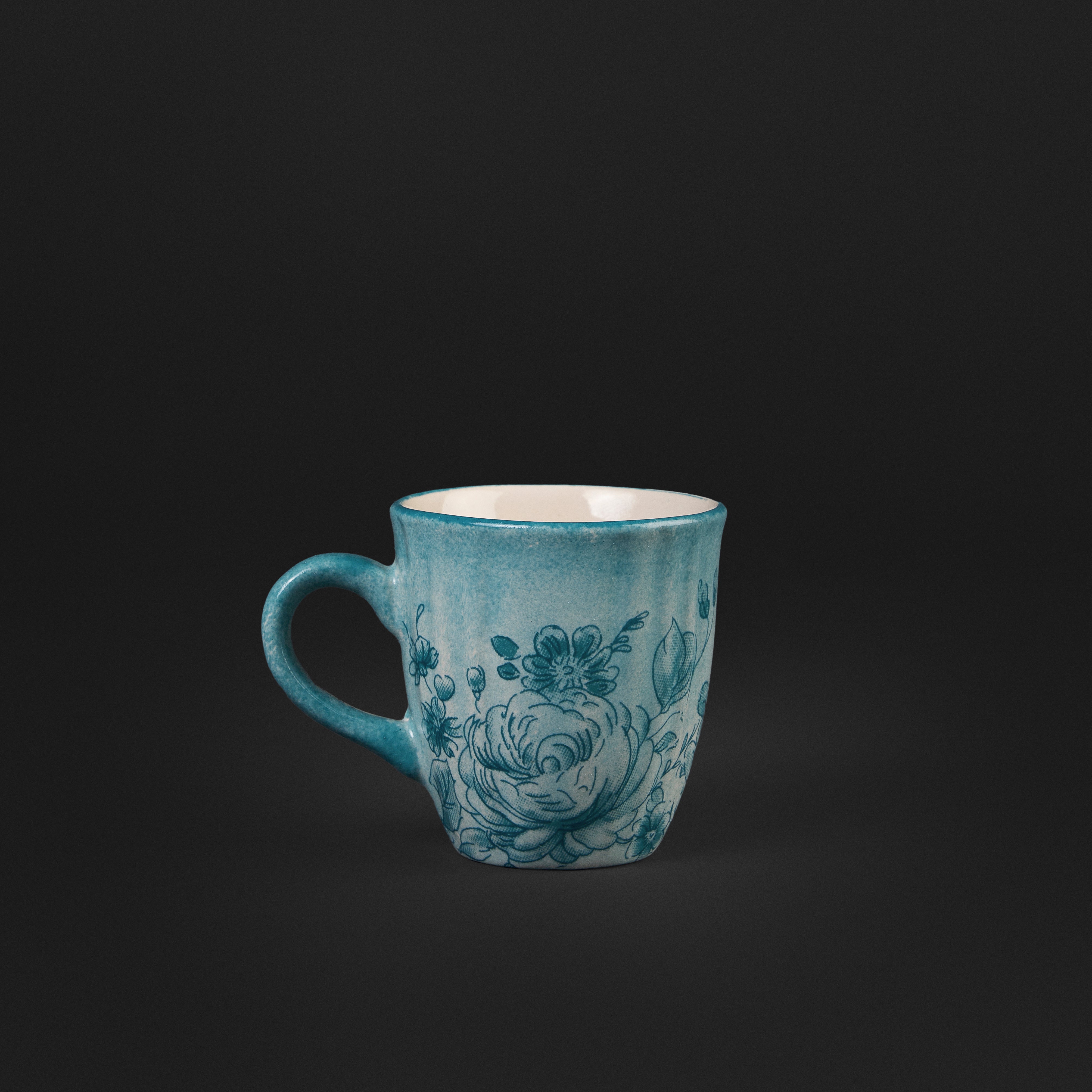 Wild Rose Turquoise Espresso Mug Set