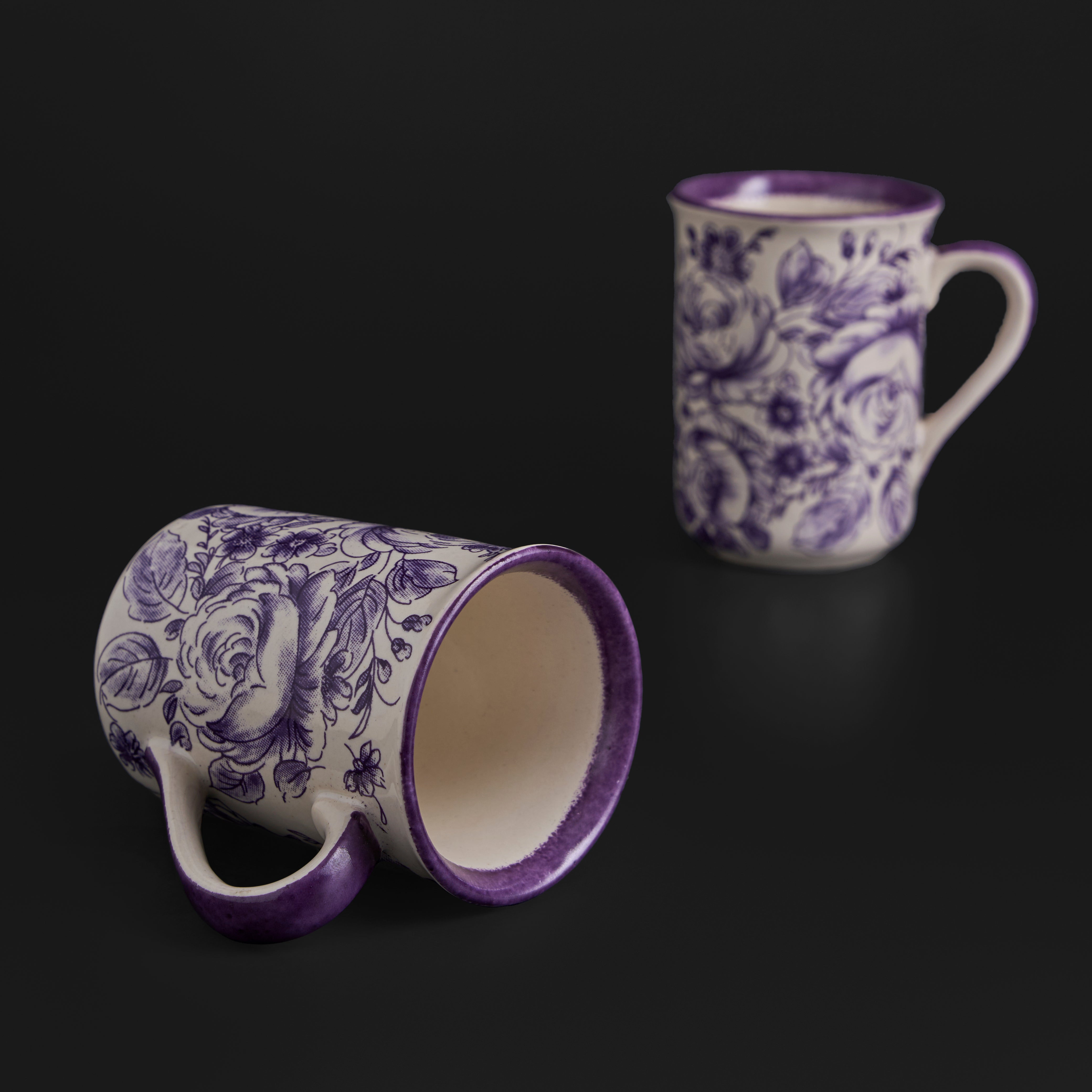 Wild Rose Amethyst Mug & Small Dish Set