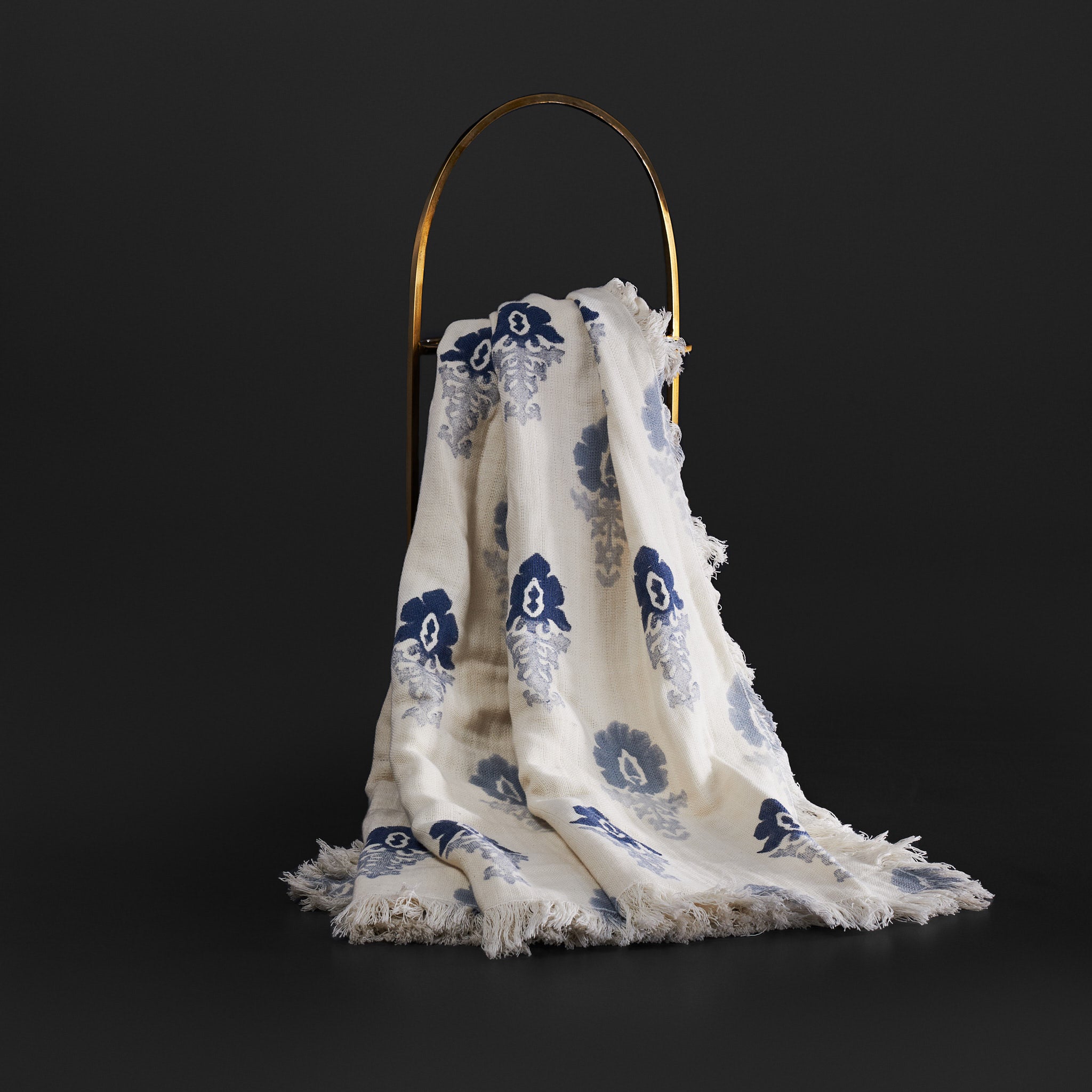 Fleur Ombre Blue Throw