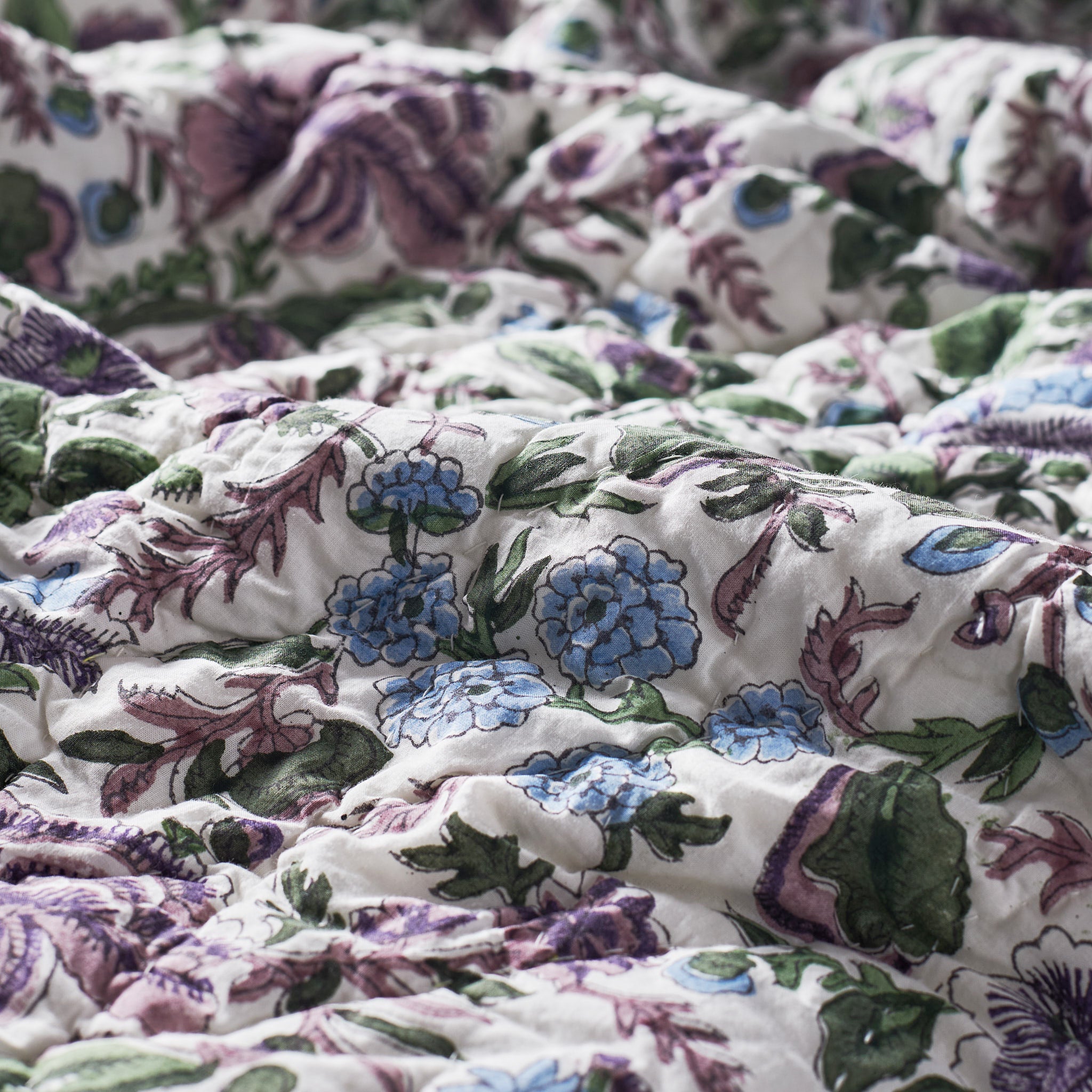 Jamila Blue Reversible Razai