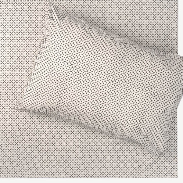 Cross Stripe Bedsheet & Pillow Cover Set