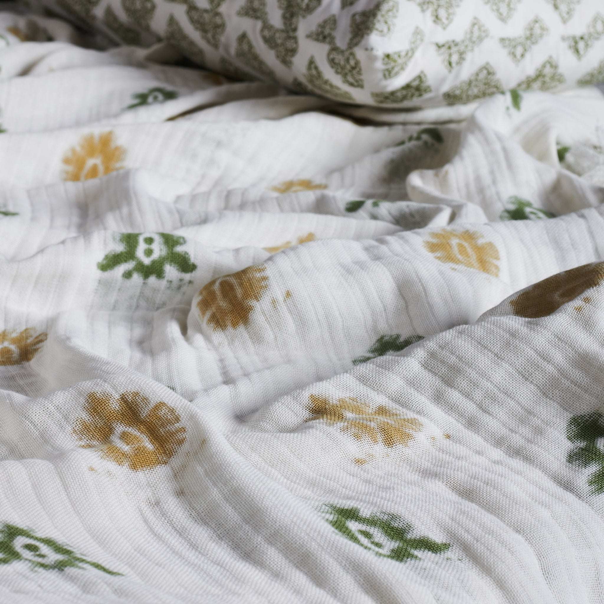 Fleur Ombre Olive Throw