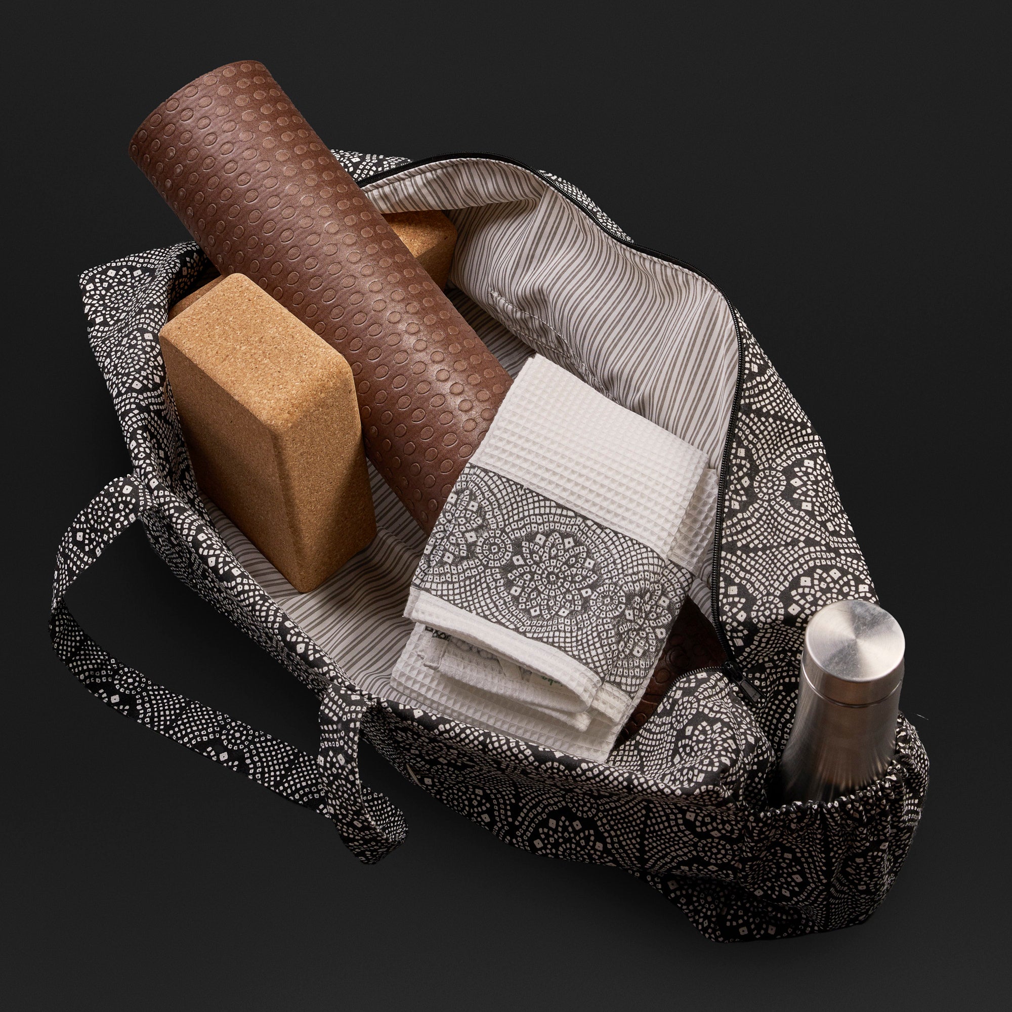 Mosaic Carbon Black Yoga Bag