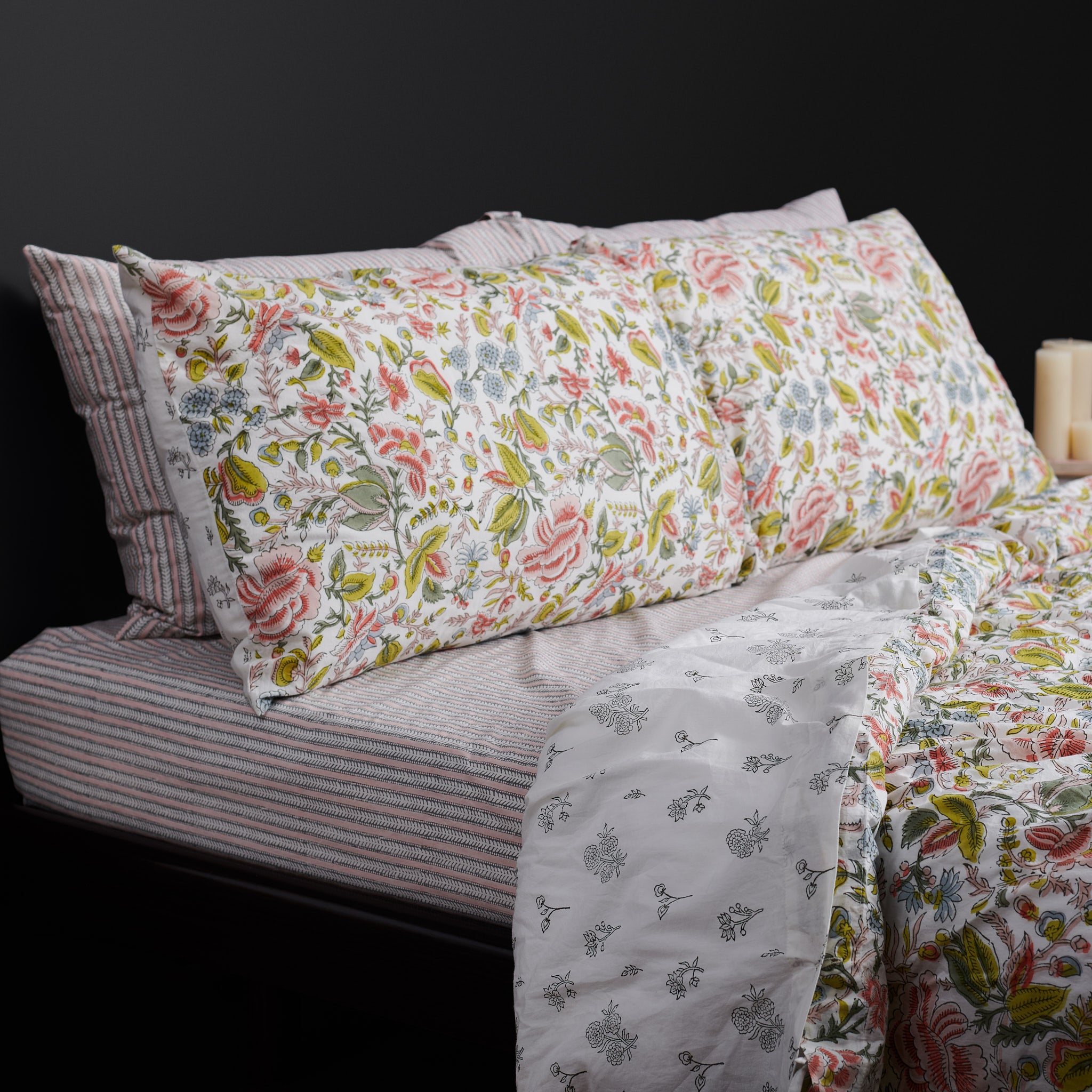 Jamila Rose Reversible Duvet Cover & Pillow Set