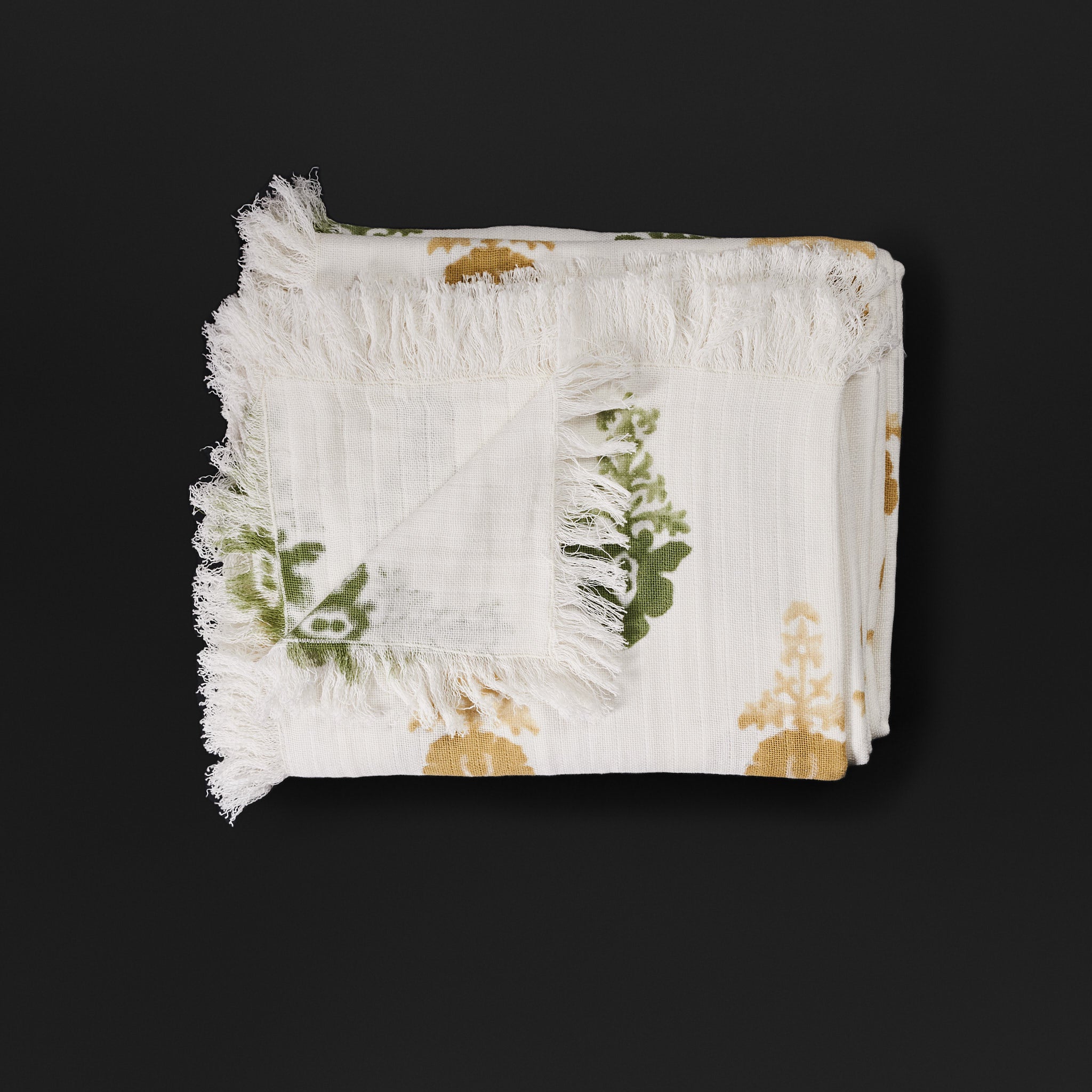 Fleur Ombre Olive Throw