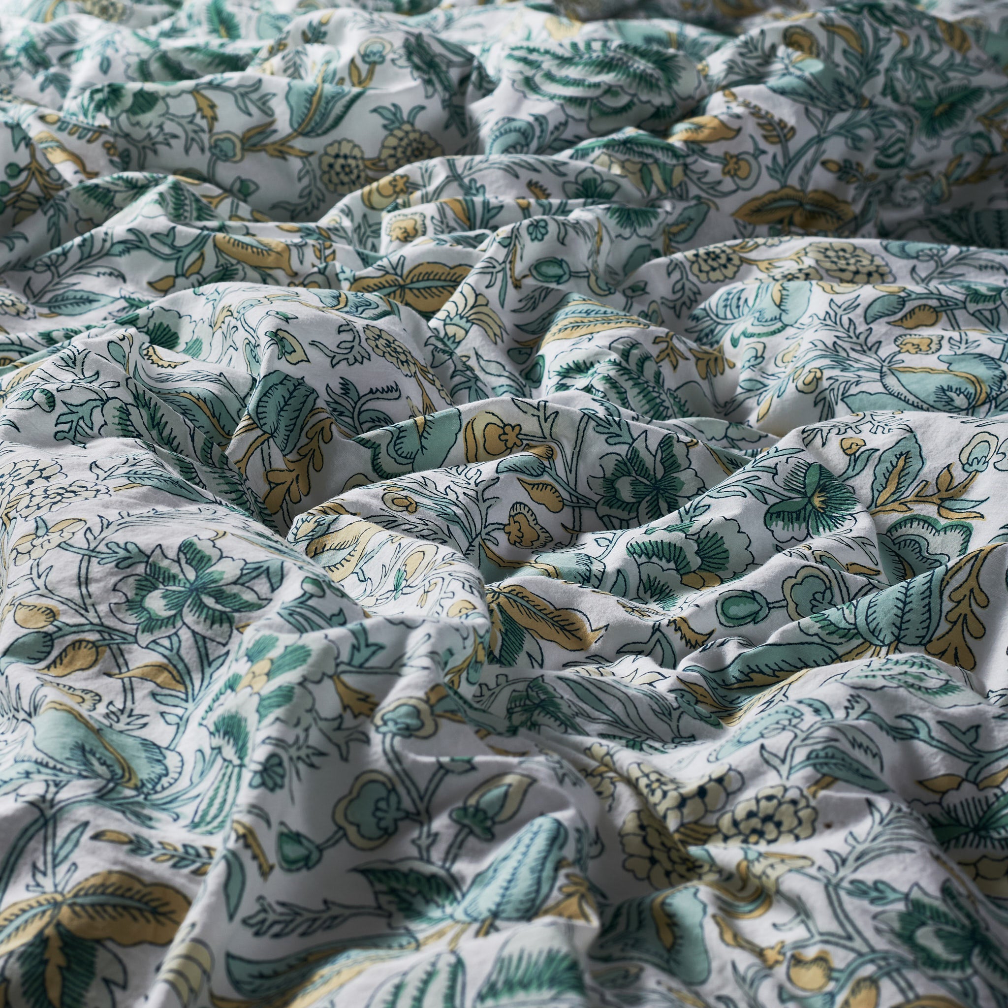 Jamila Green Reversible Duvet Cover & Pillow Set