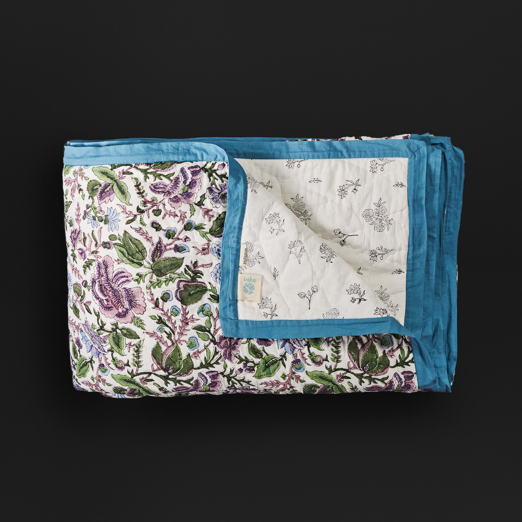 Jamila Blue Reversible Razai