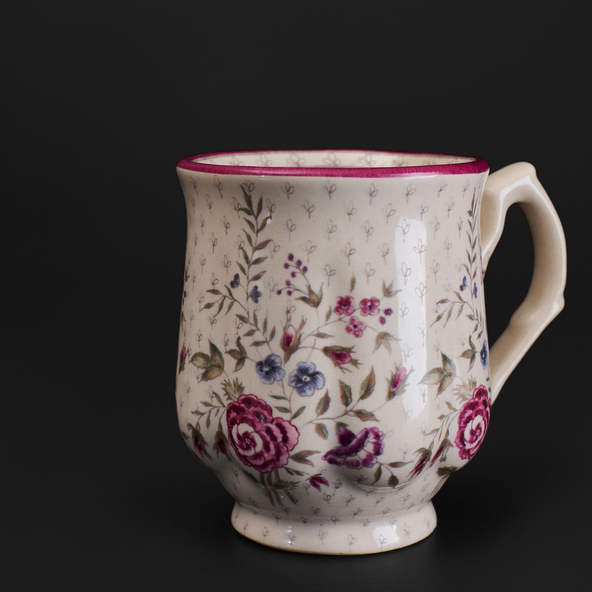 Rani Floral Old Rose Mug & Small Dish Set