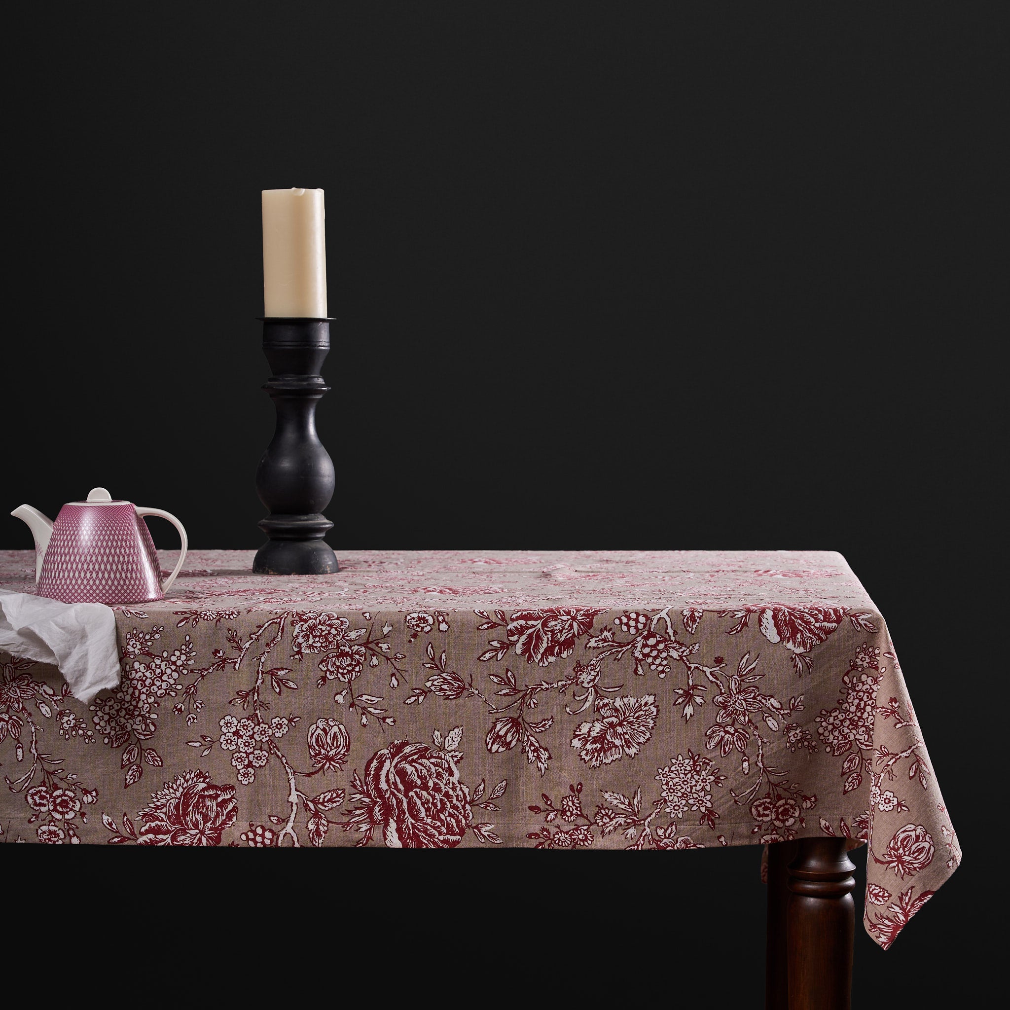 Ayana Cherry Red Tablecloth