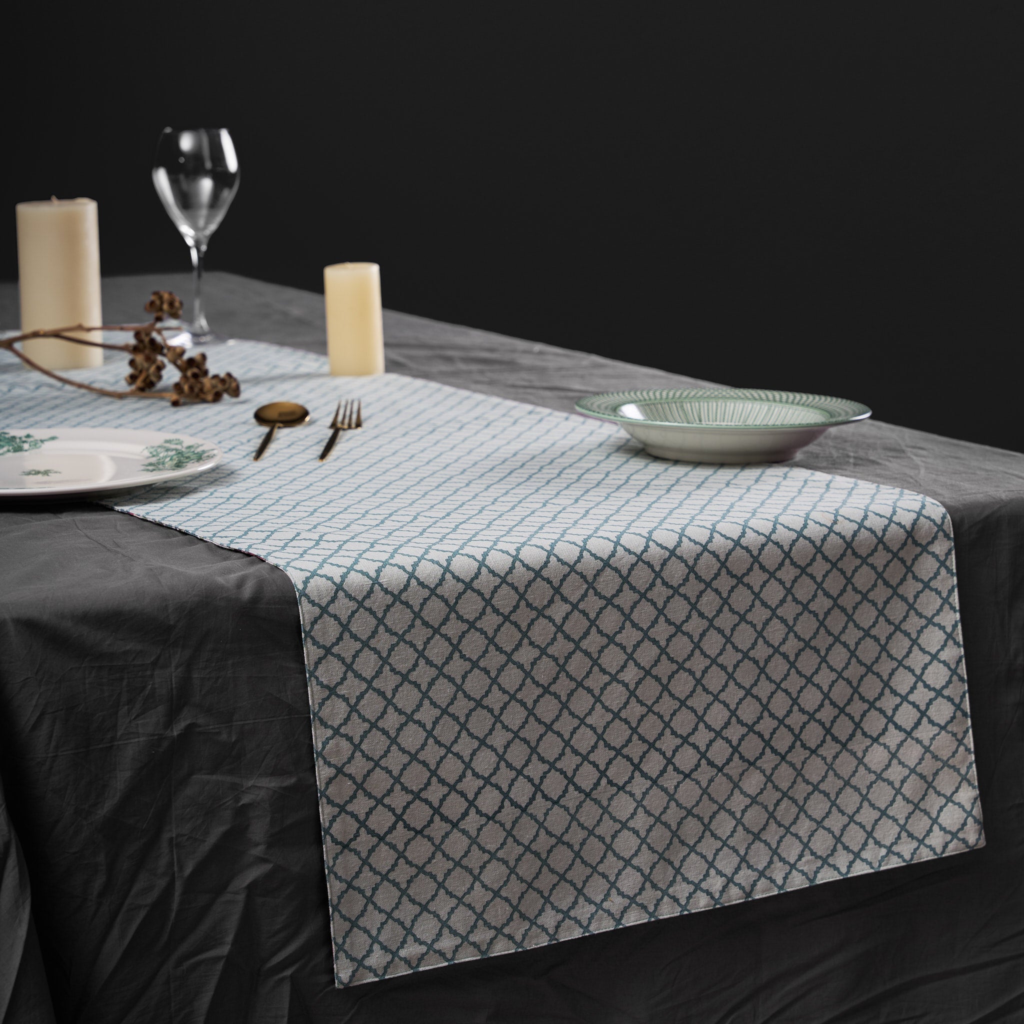 Saba Plum Reversible Table Runner