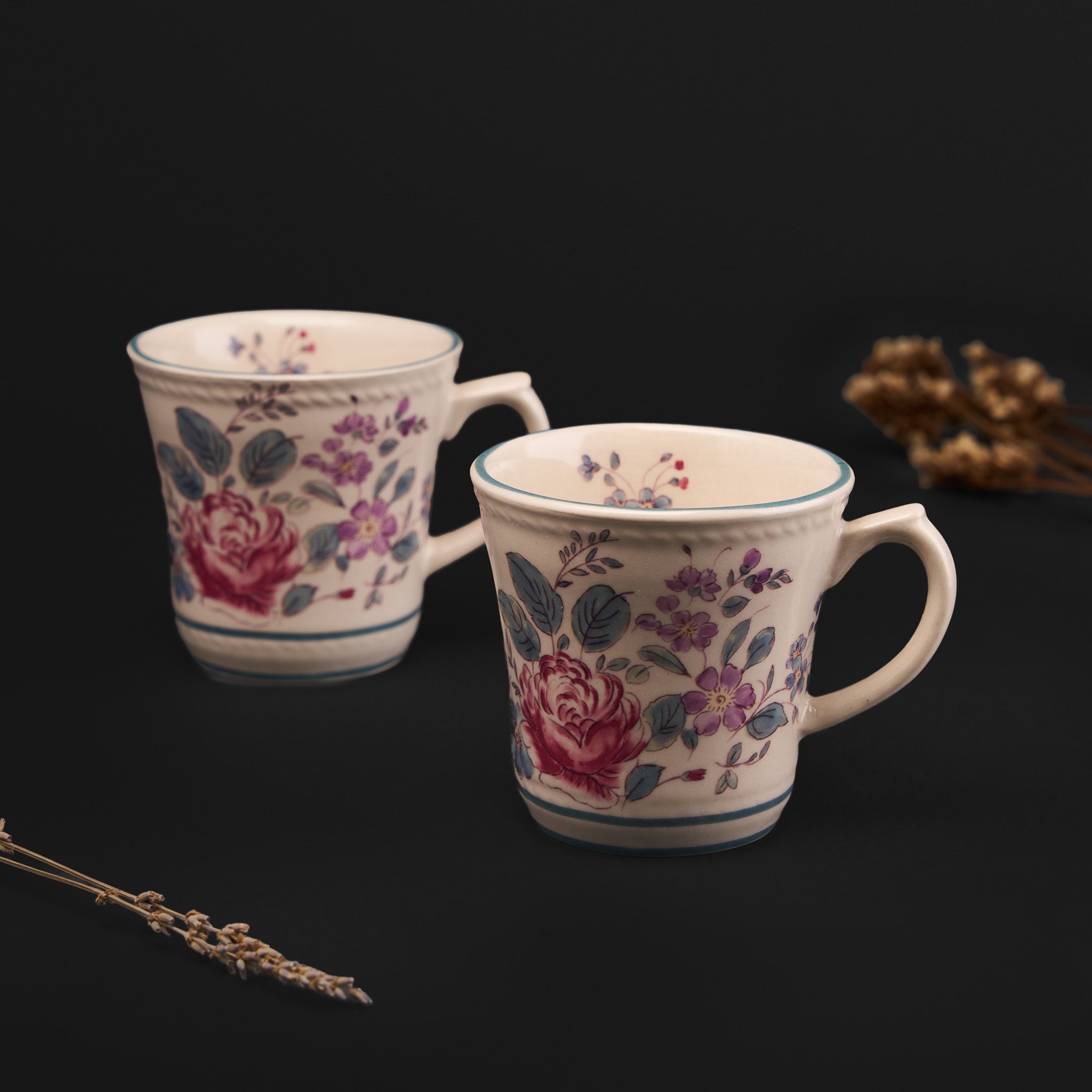 Mala Multicolour Mug & Tapa Plate Set