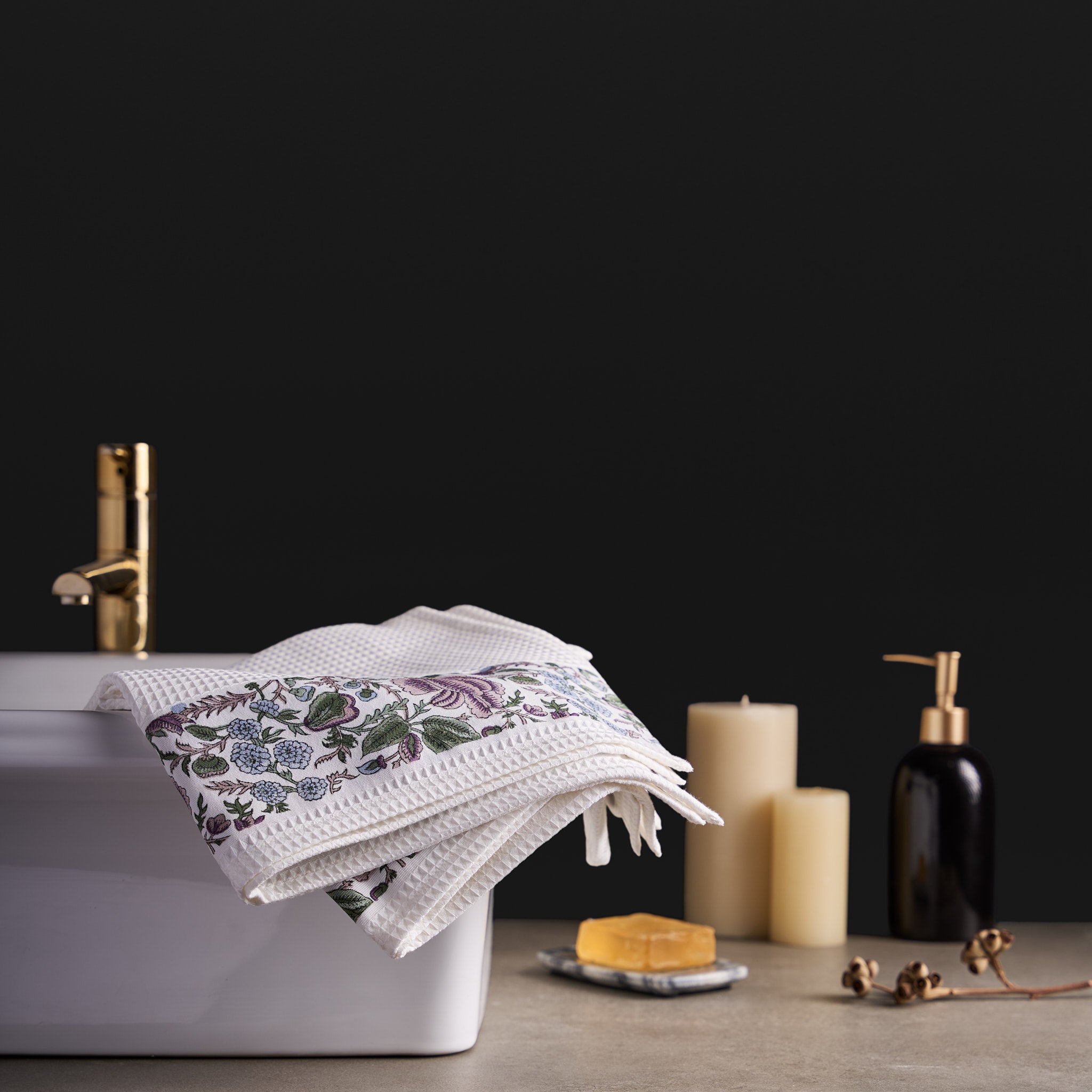 Jamila Blue Hand Towels