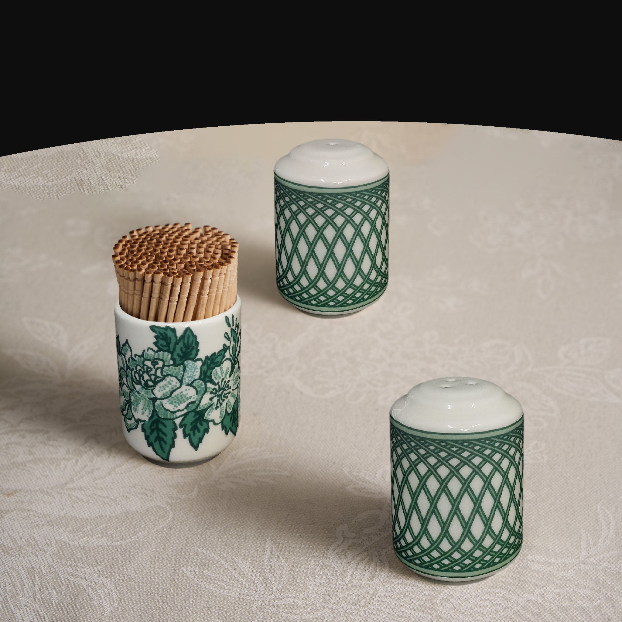 Renata Emerald Green Condiment Set