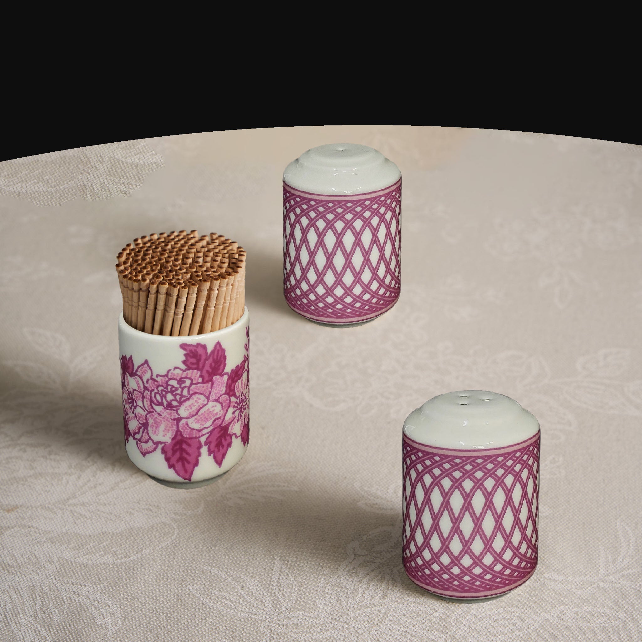 Renata Raspberry Pink Condiment Set