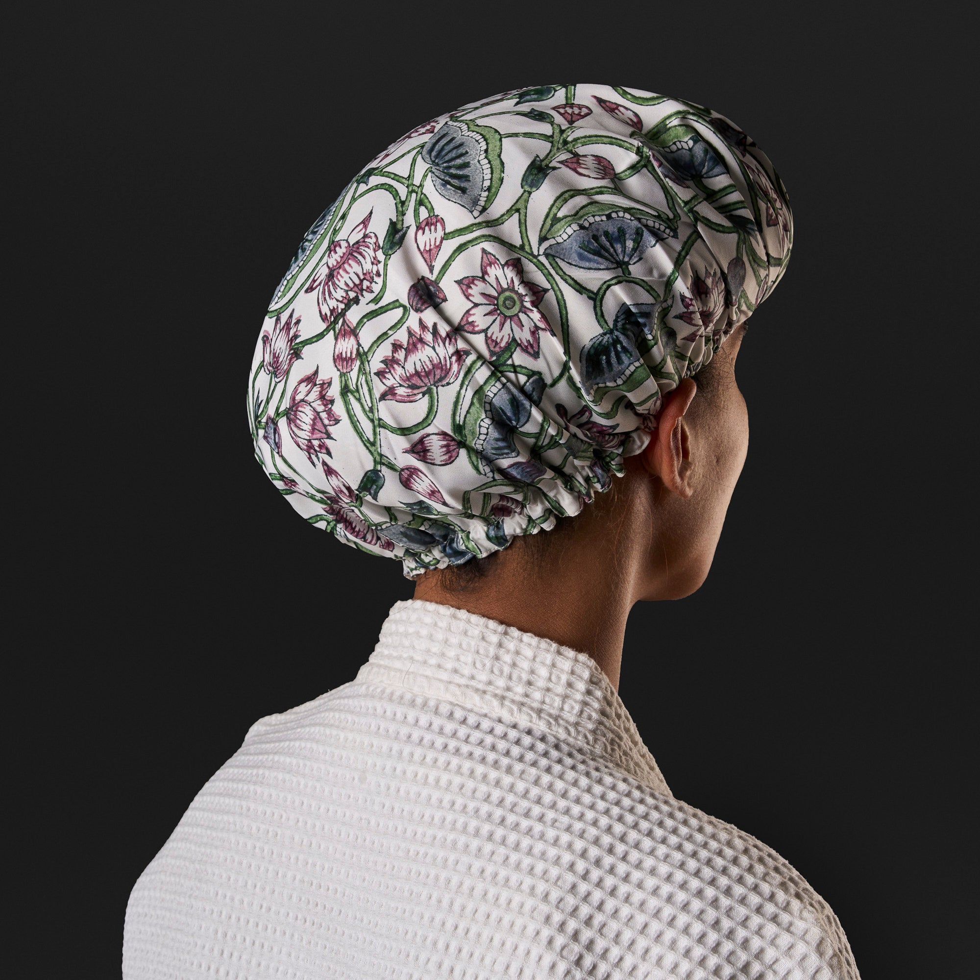 Nilofer Aqua Blue Shower Cap