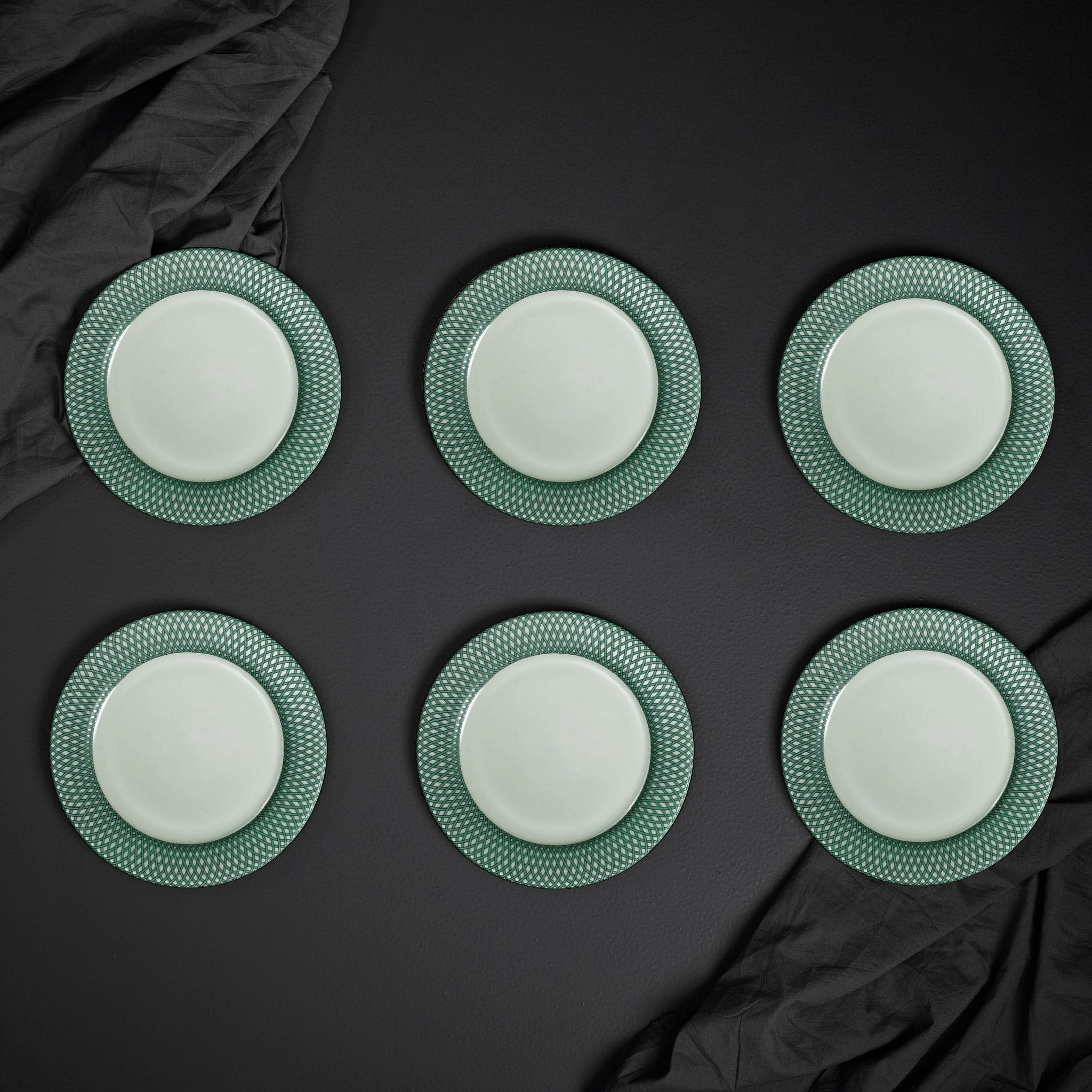 Renata Emerald Green Snack Plate Set