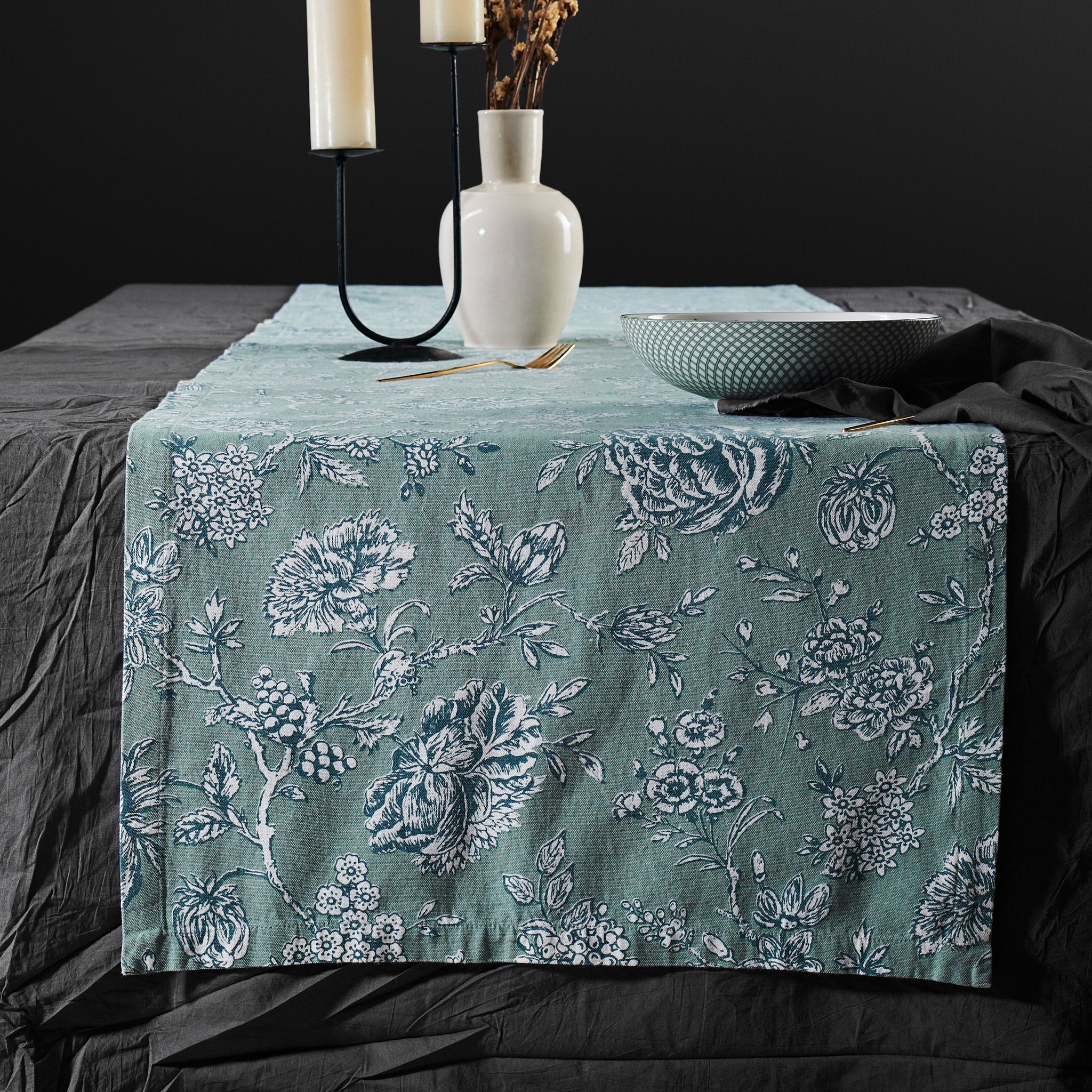 Ayana Sage Green Reversible Table Runner