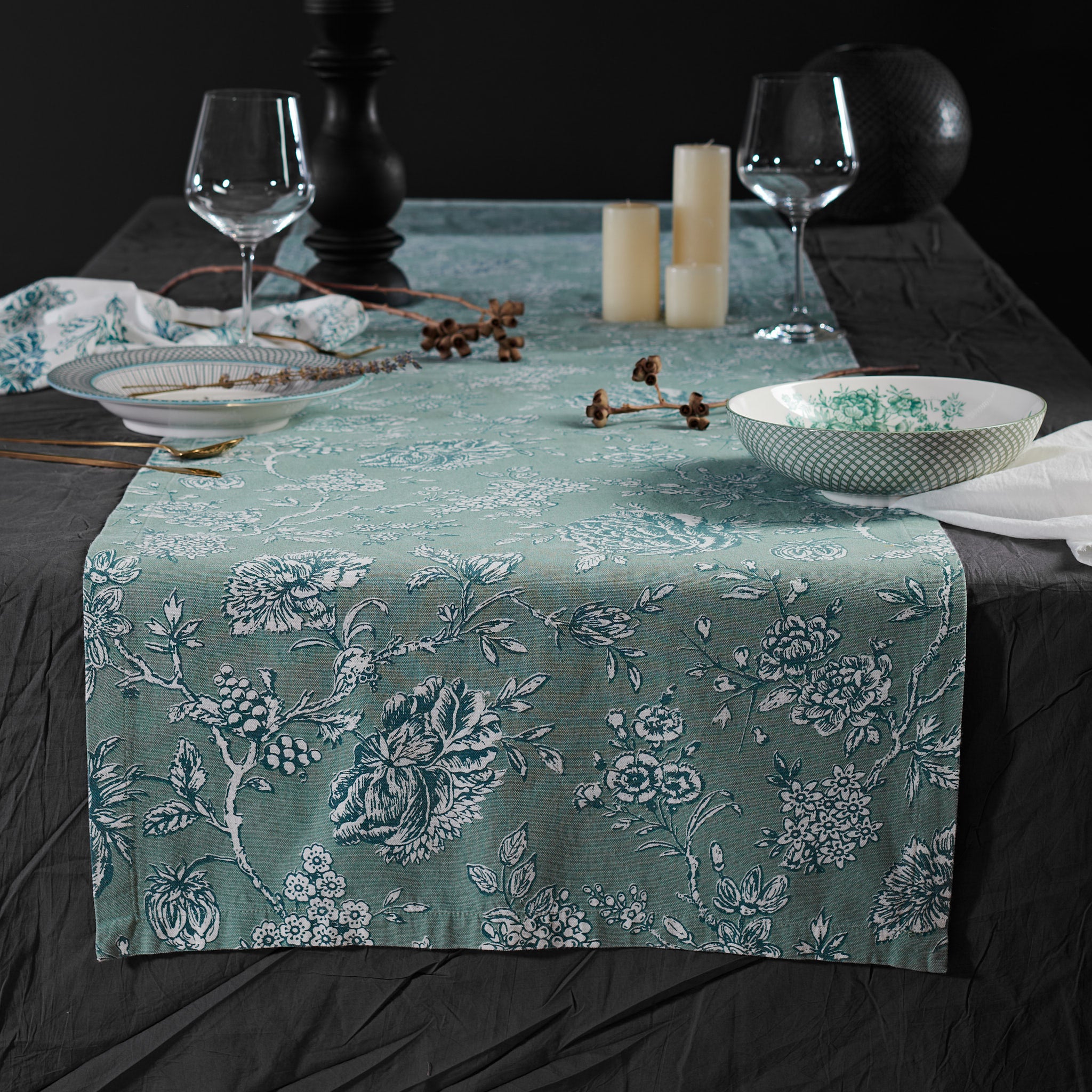 Ayana Sage Green Reversible Table Runner