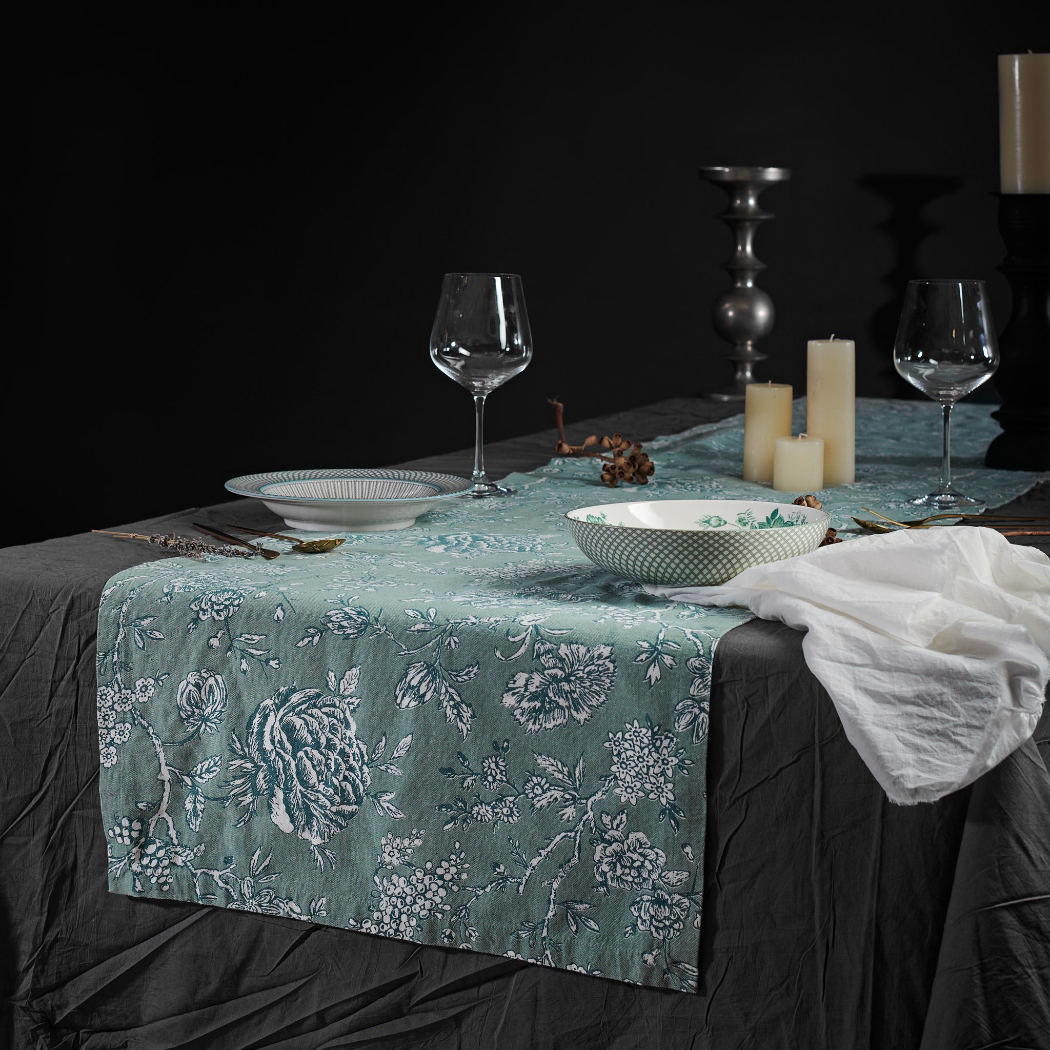 Ayana Sage Green Reversible Table Runner