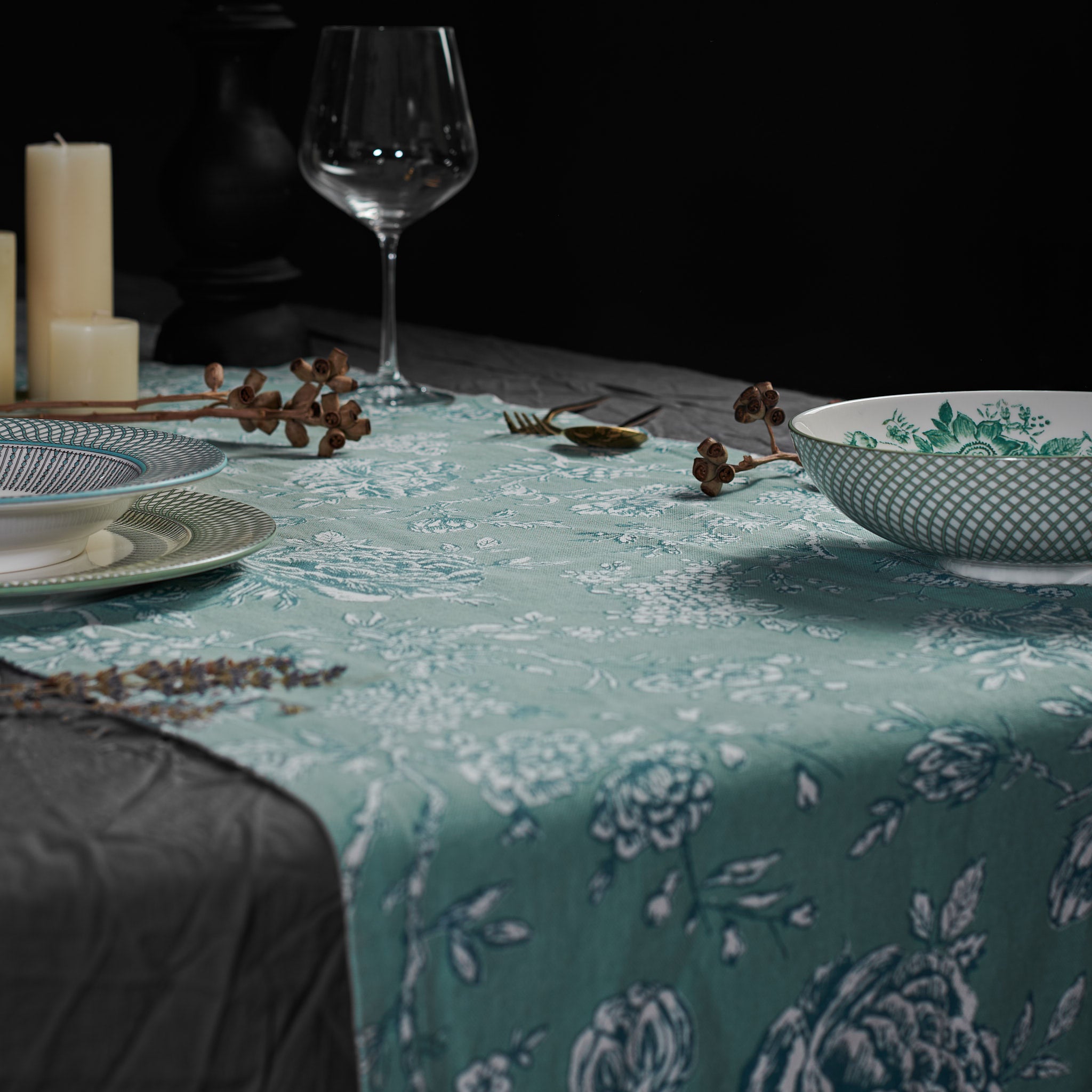 Ayana Sage Green Reversible Table Runner