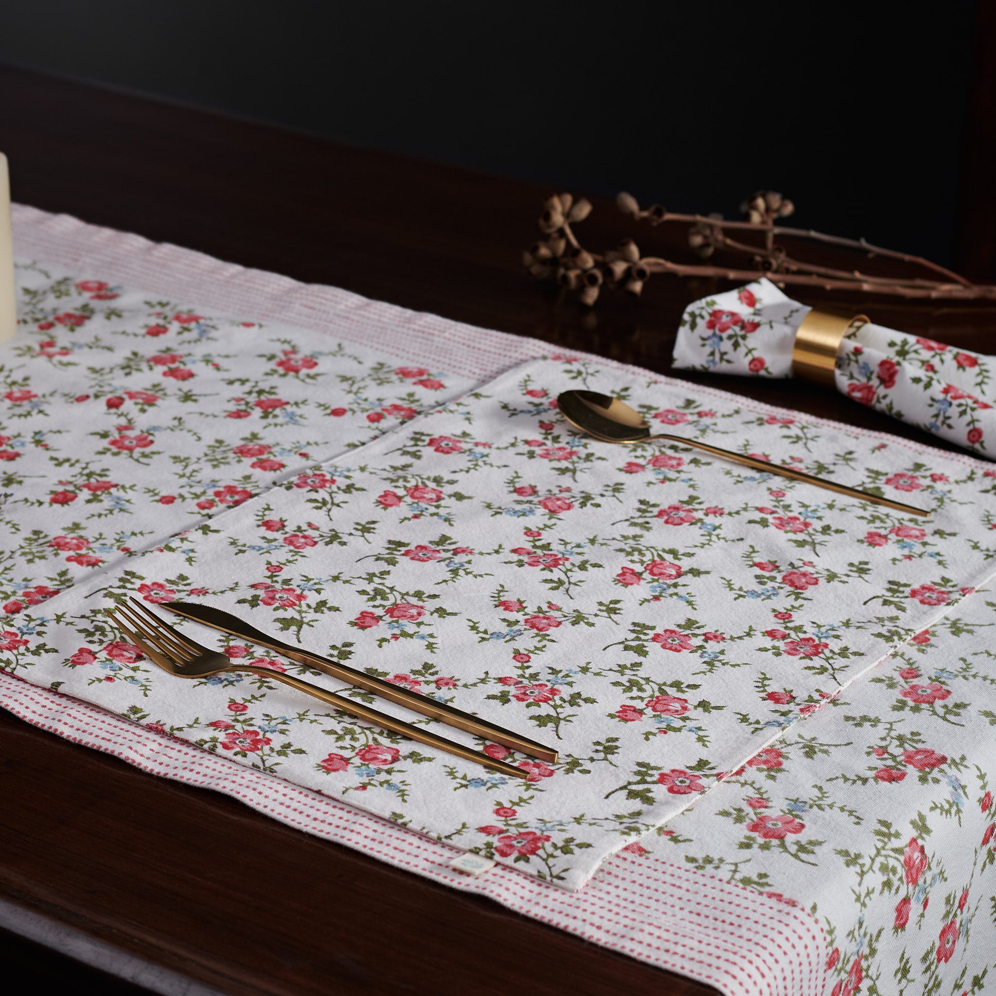 Leana Coral Reversible Placemats