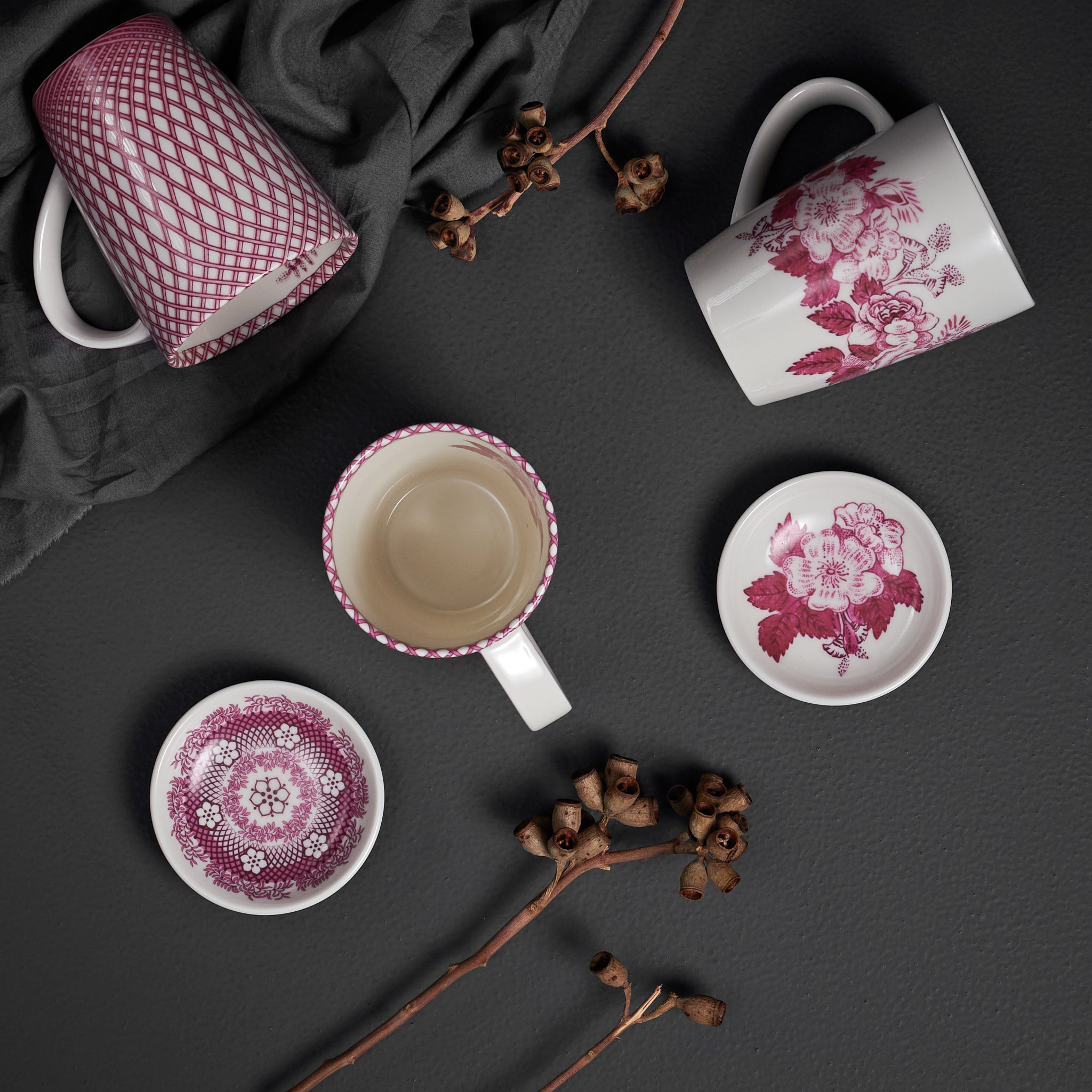 Renata Raspberry Pink Breakfast for 2 Gift Set