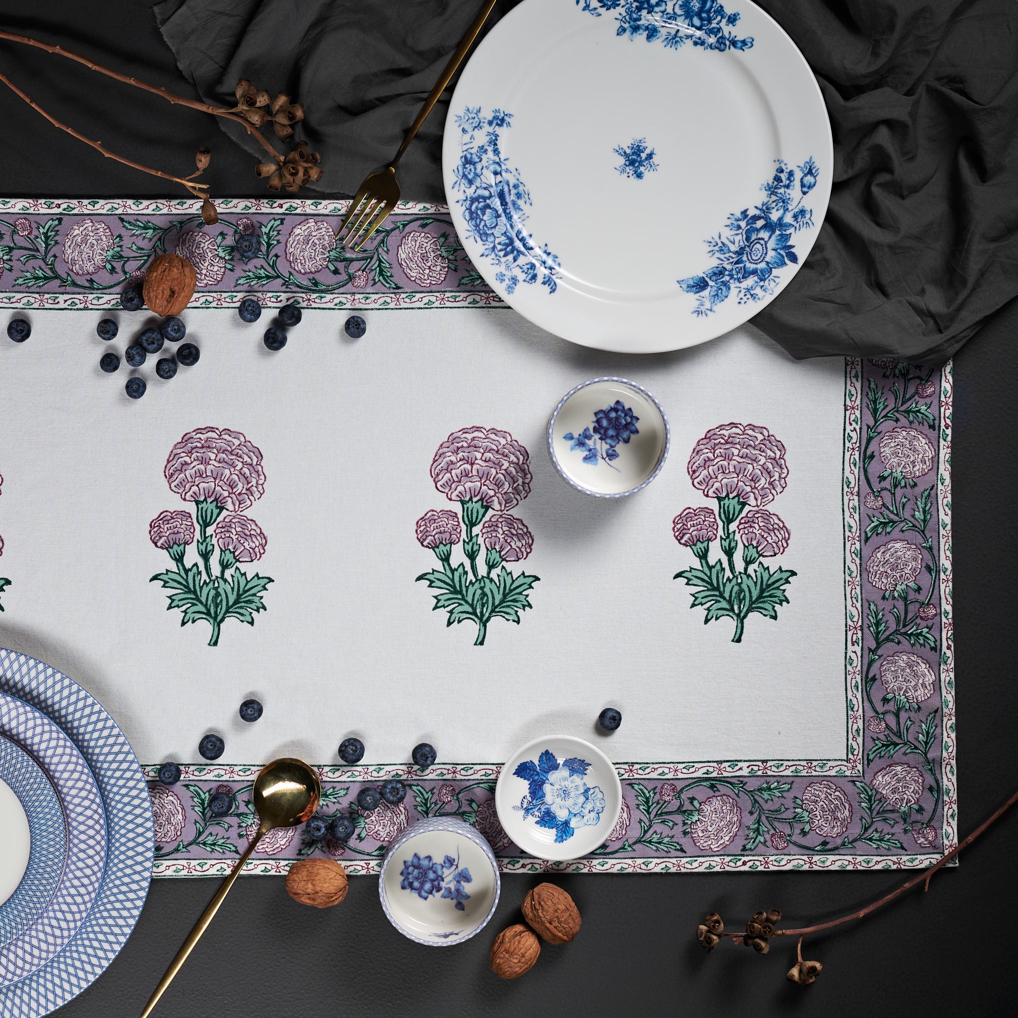 Meesha Magenta Pink Reversible Placemats