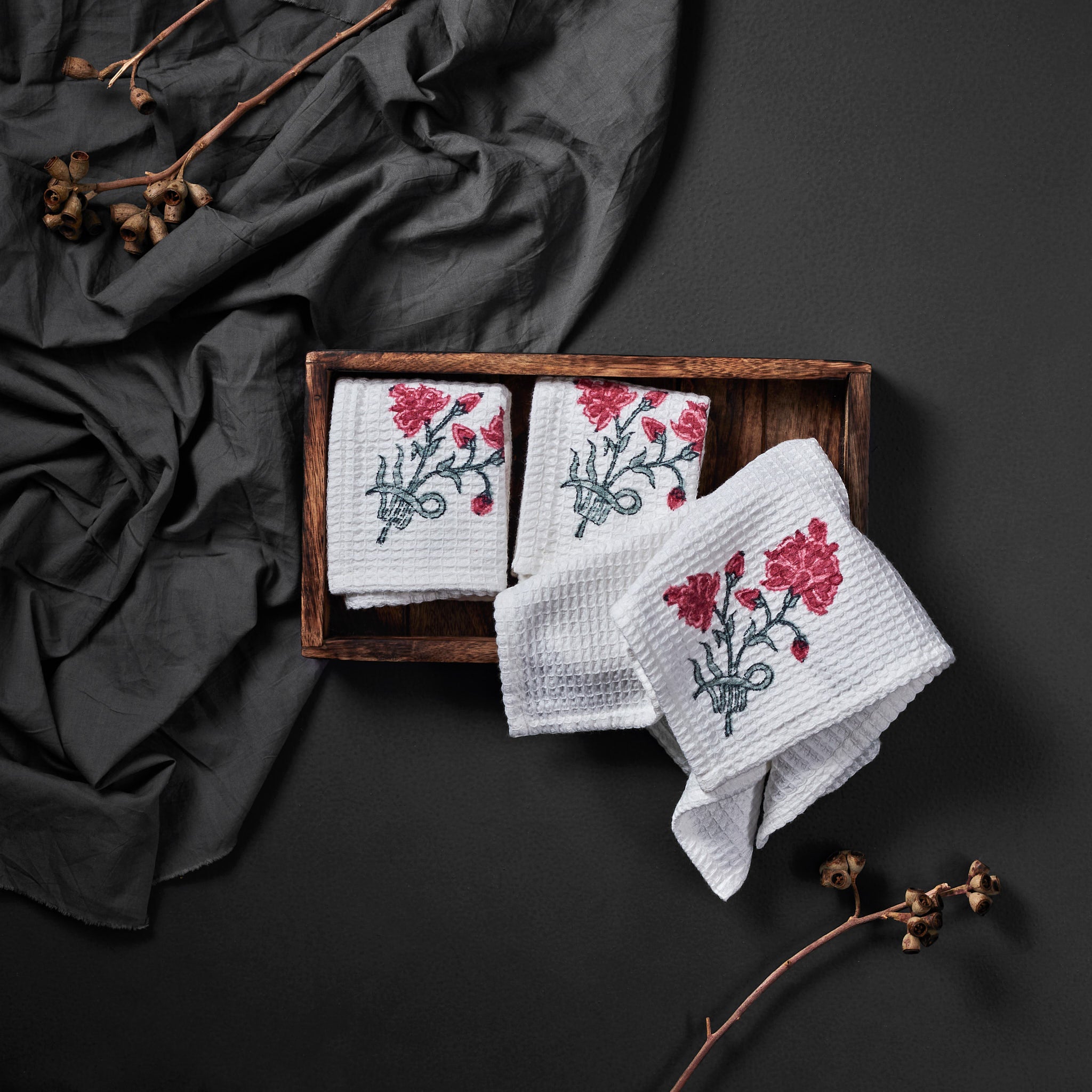 Ruhi Raspberry Pink Face Towels