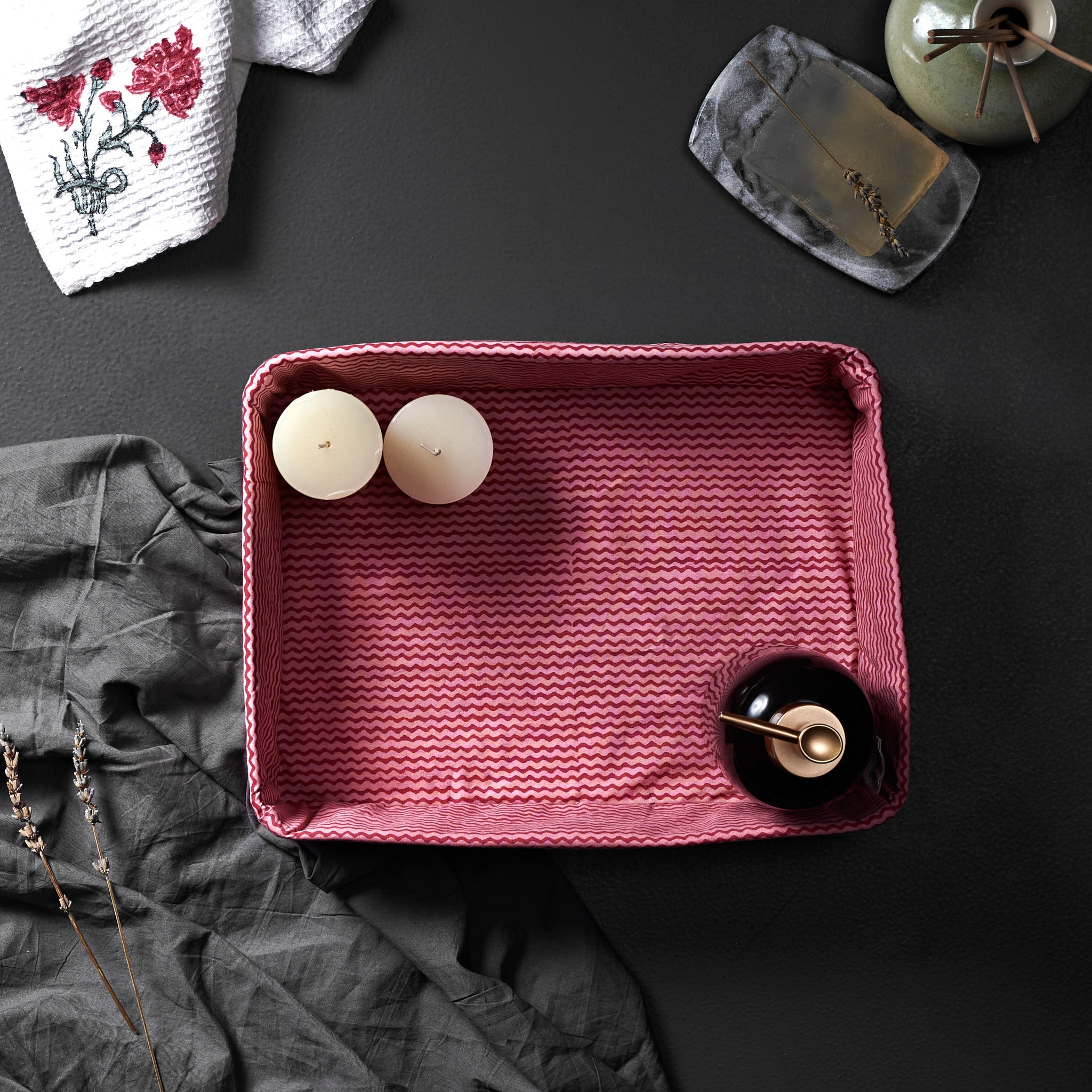 Ruhi Raspberry Pink Vanity Tray