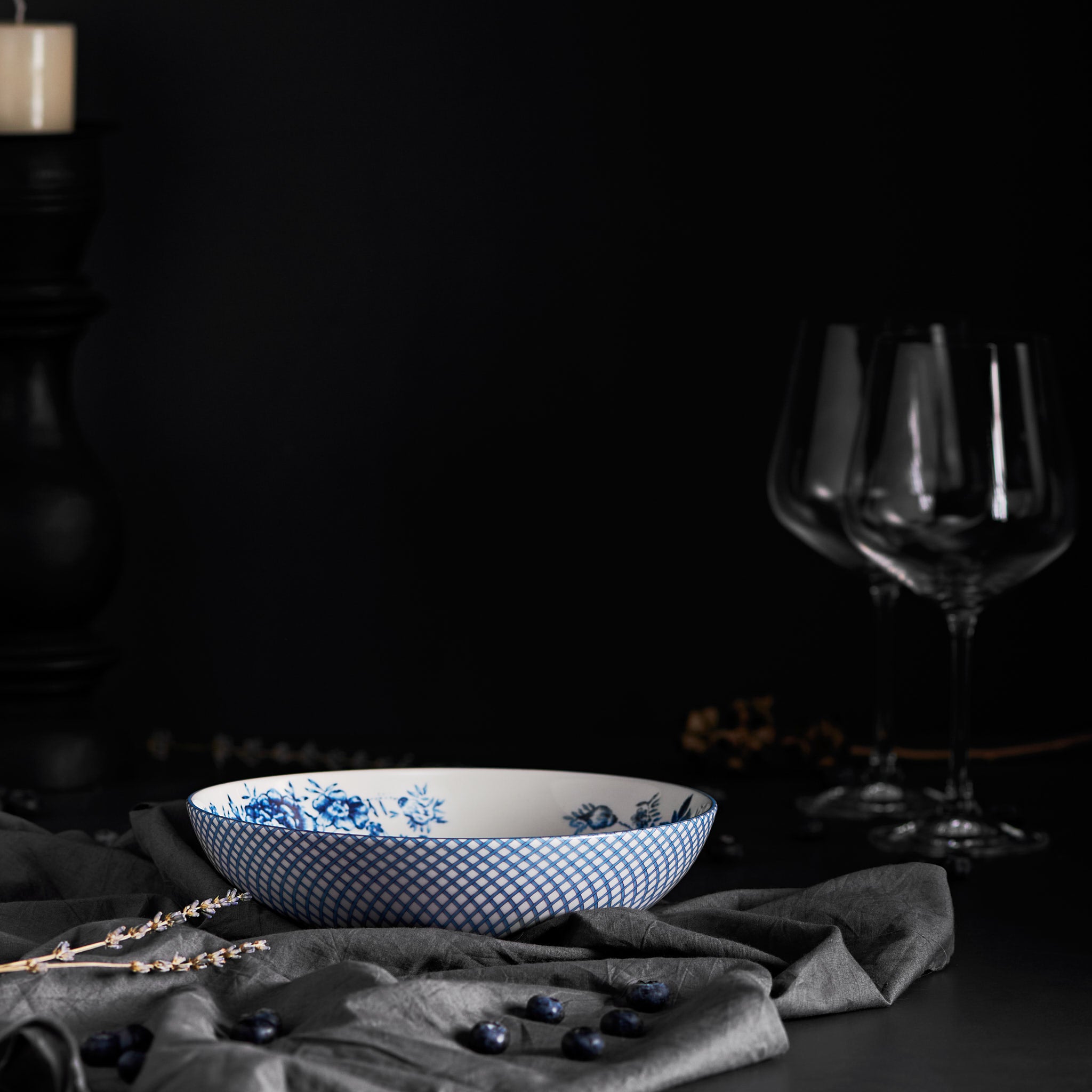 Renata China Blue Serving Bowl