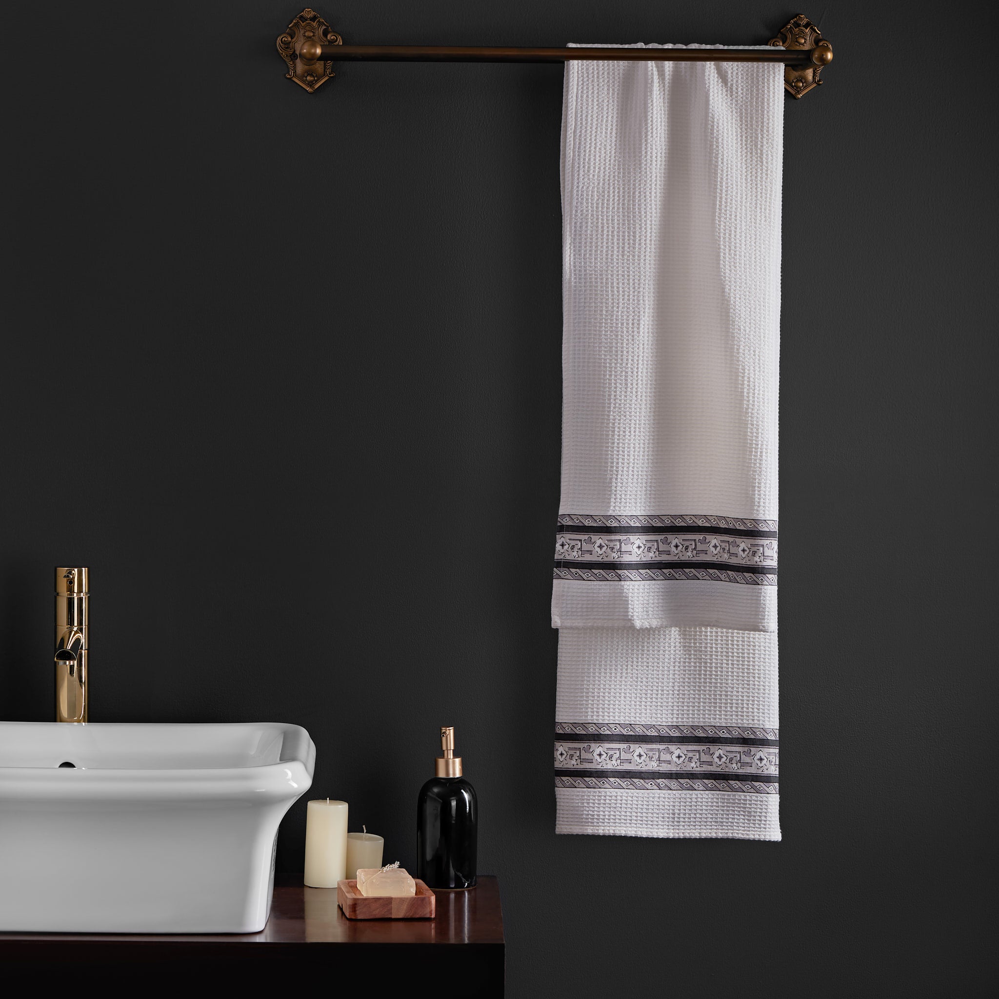 Tula Charcoal Grey Bath Towel