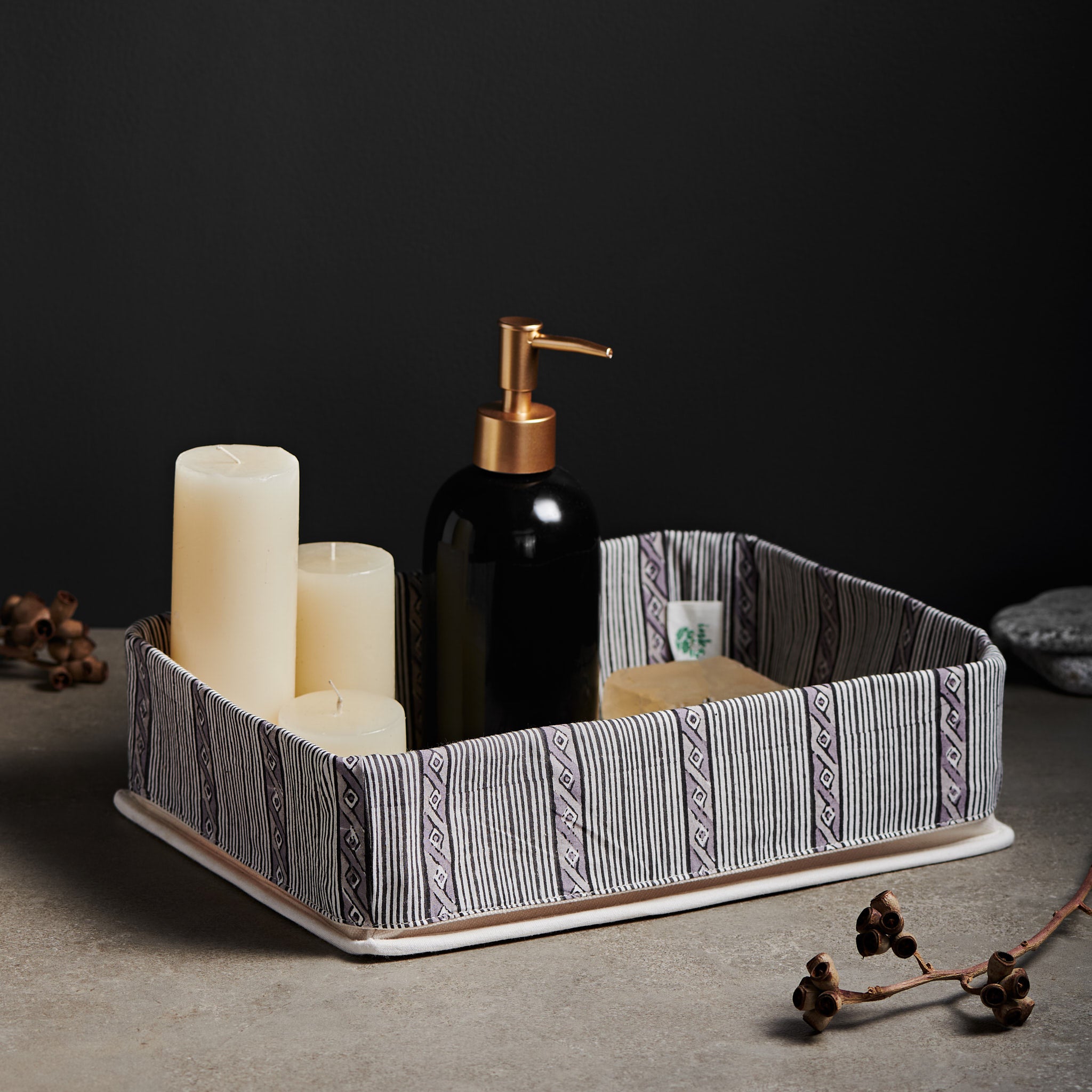 Tula Charcoal Grey Vanity Tray