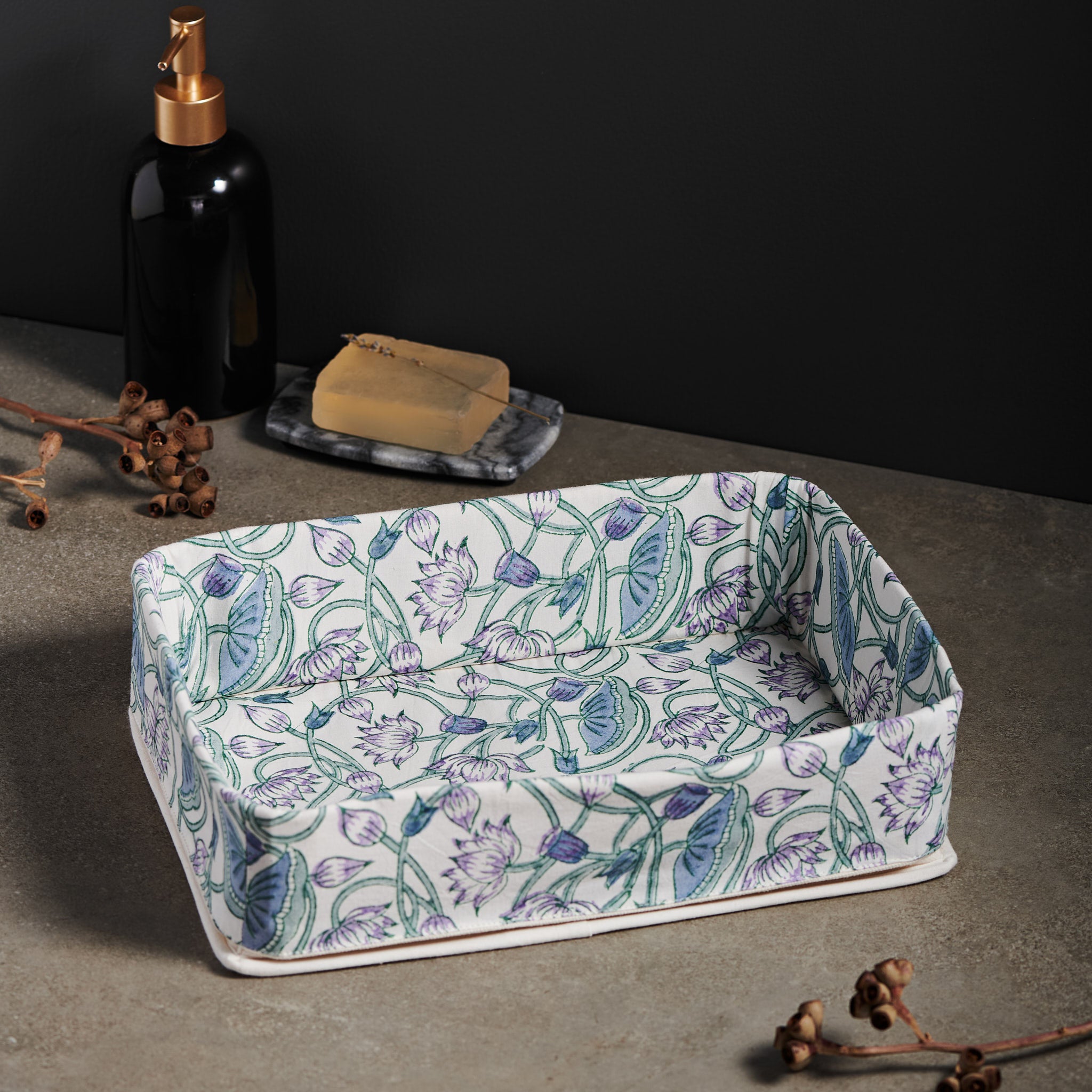 Nilofer Aqua Blue Vanity Tray