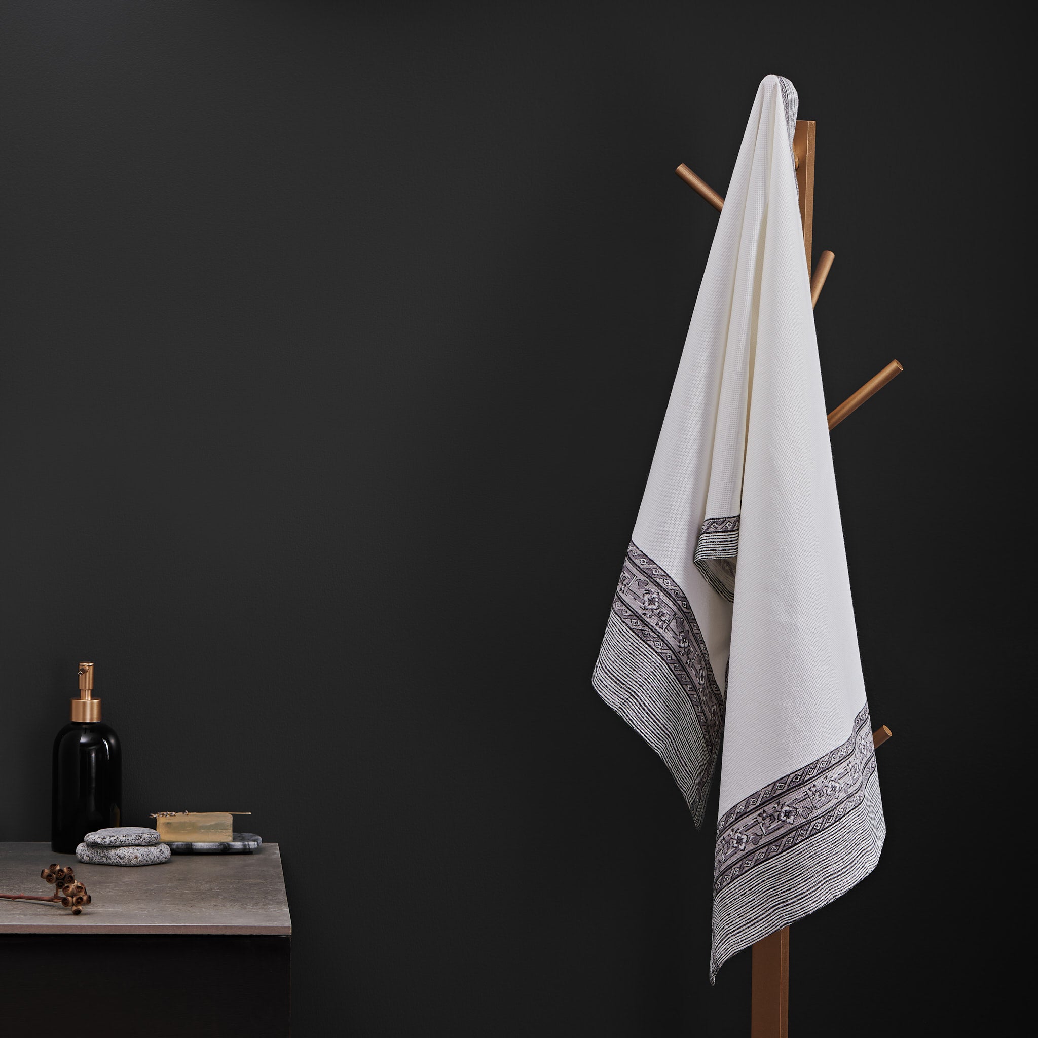 Tula Charcoal Grey Towel Set