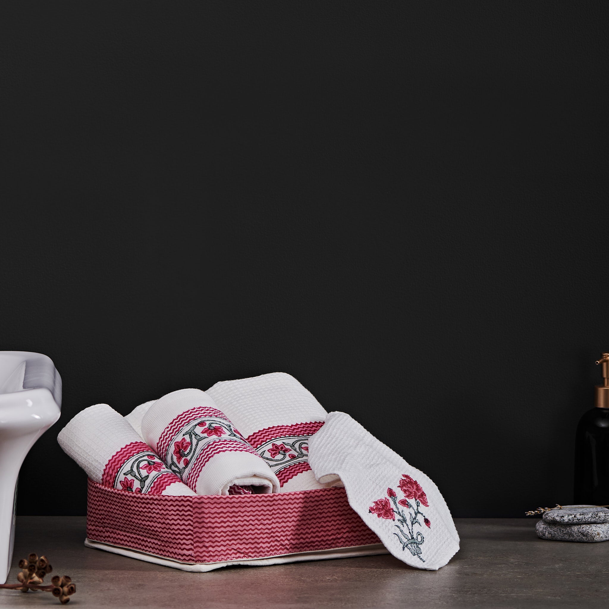 Ruhi Raspberry Pink Vanity Tray