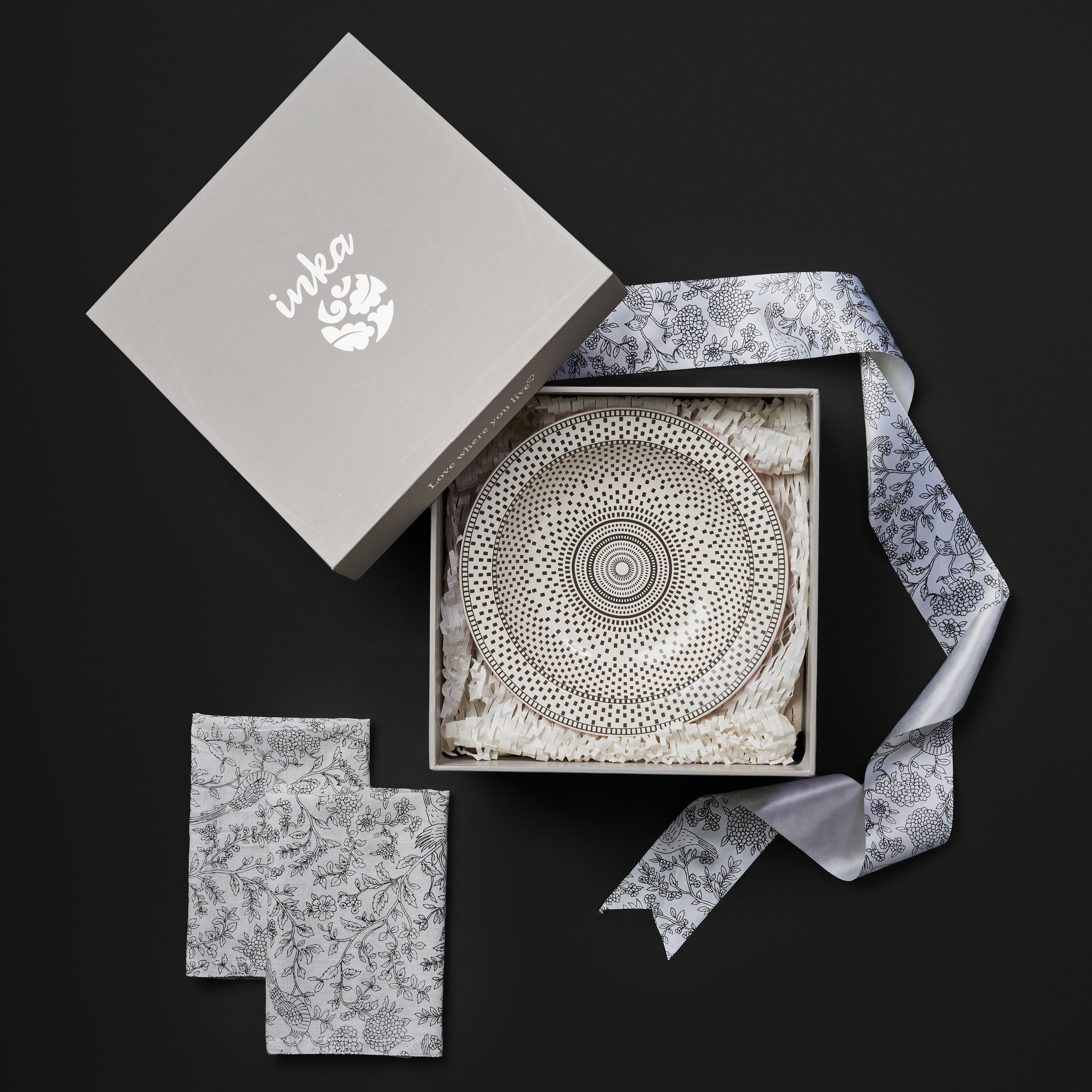 Kalam Charcoal Halo Large Bowl Set