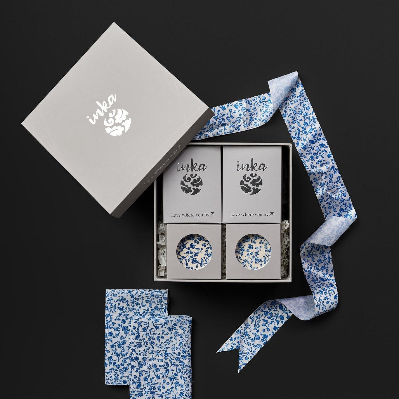 Tiana Cobalt Blue Mug & Small Dish Gift Set