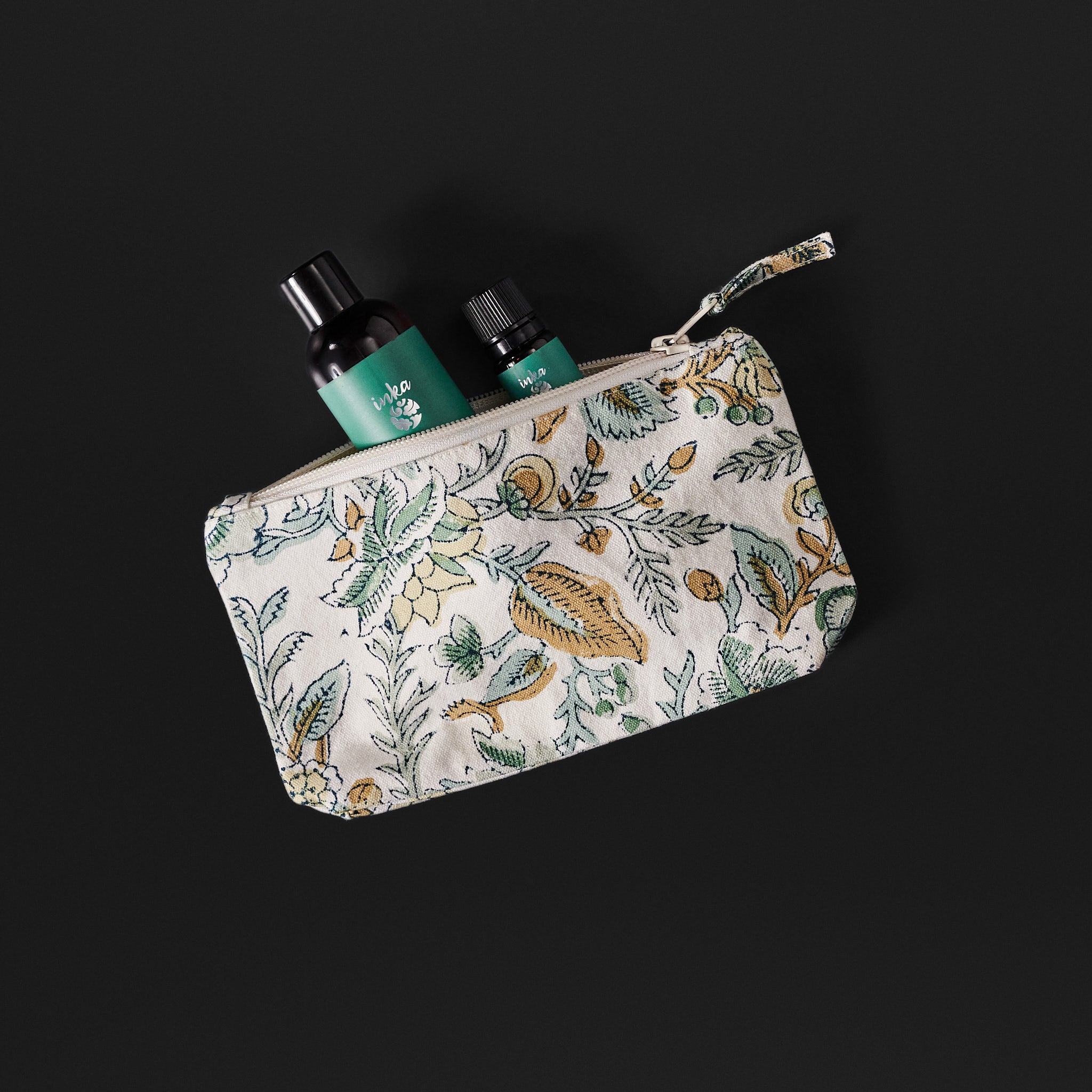 Jamila Green Travel Pouches