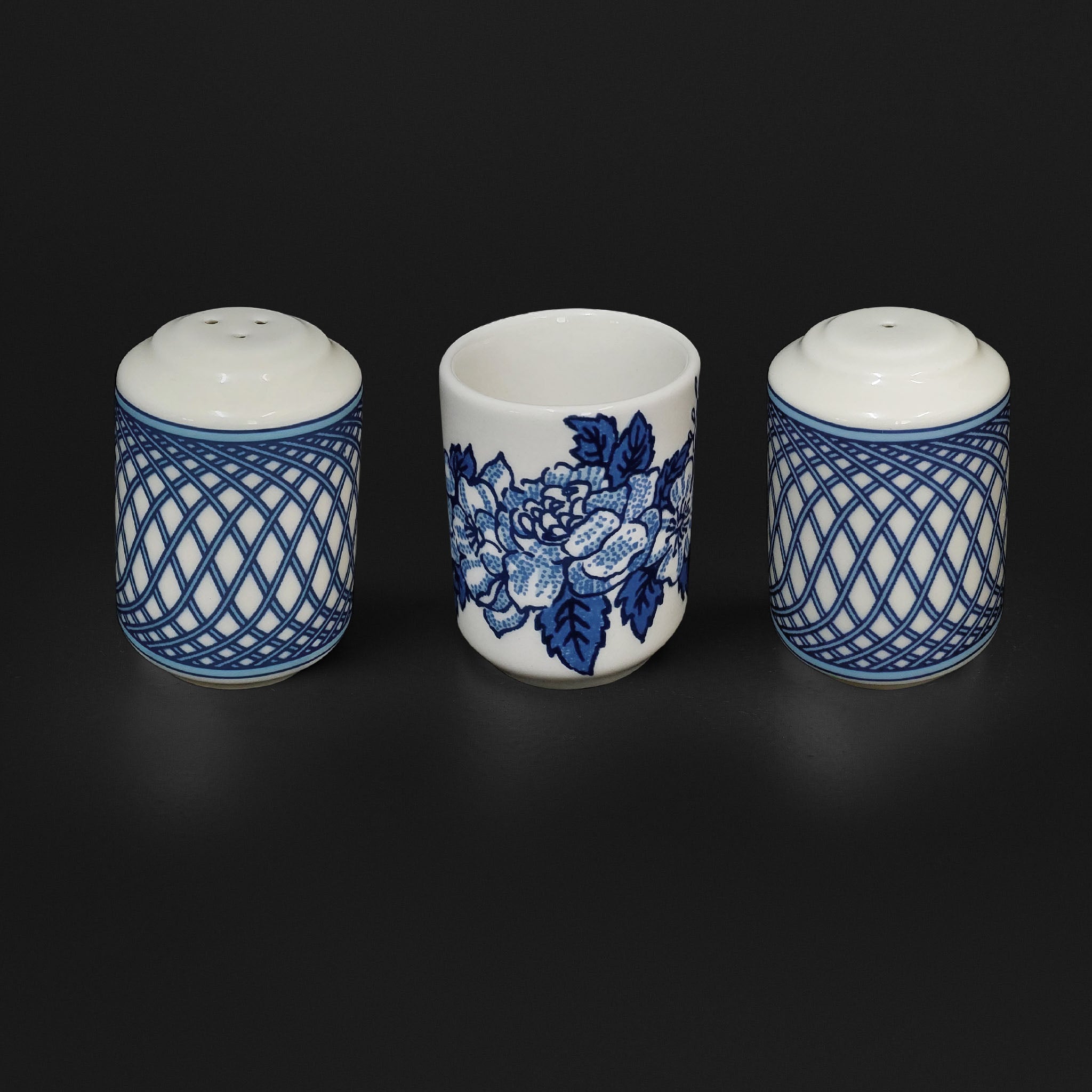 Renata China Blue Condiment Set