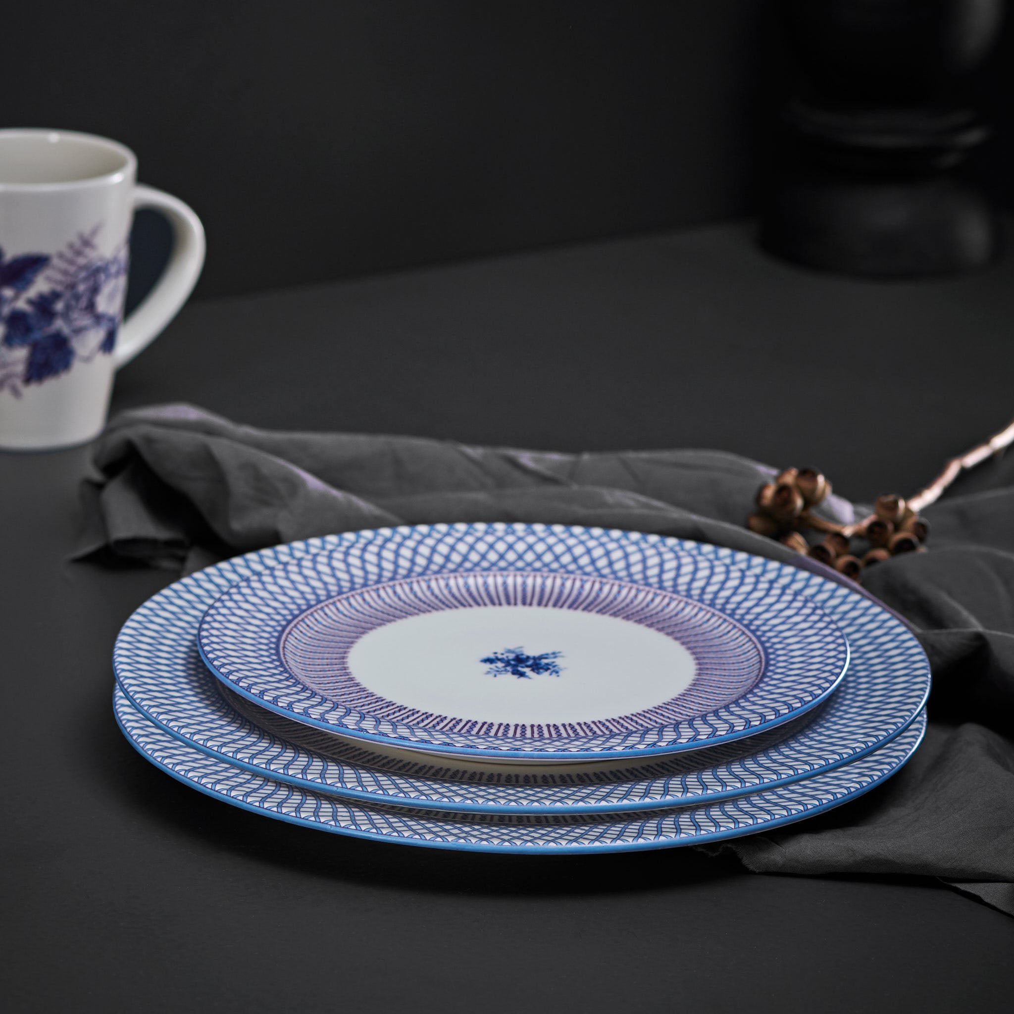 Renata China Blue Side Plate Set