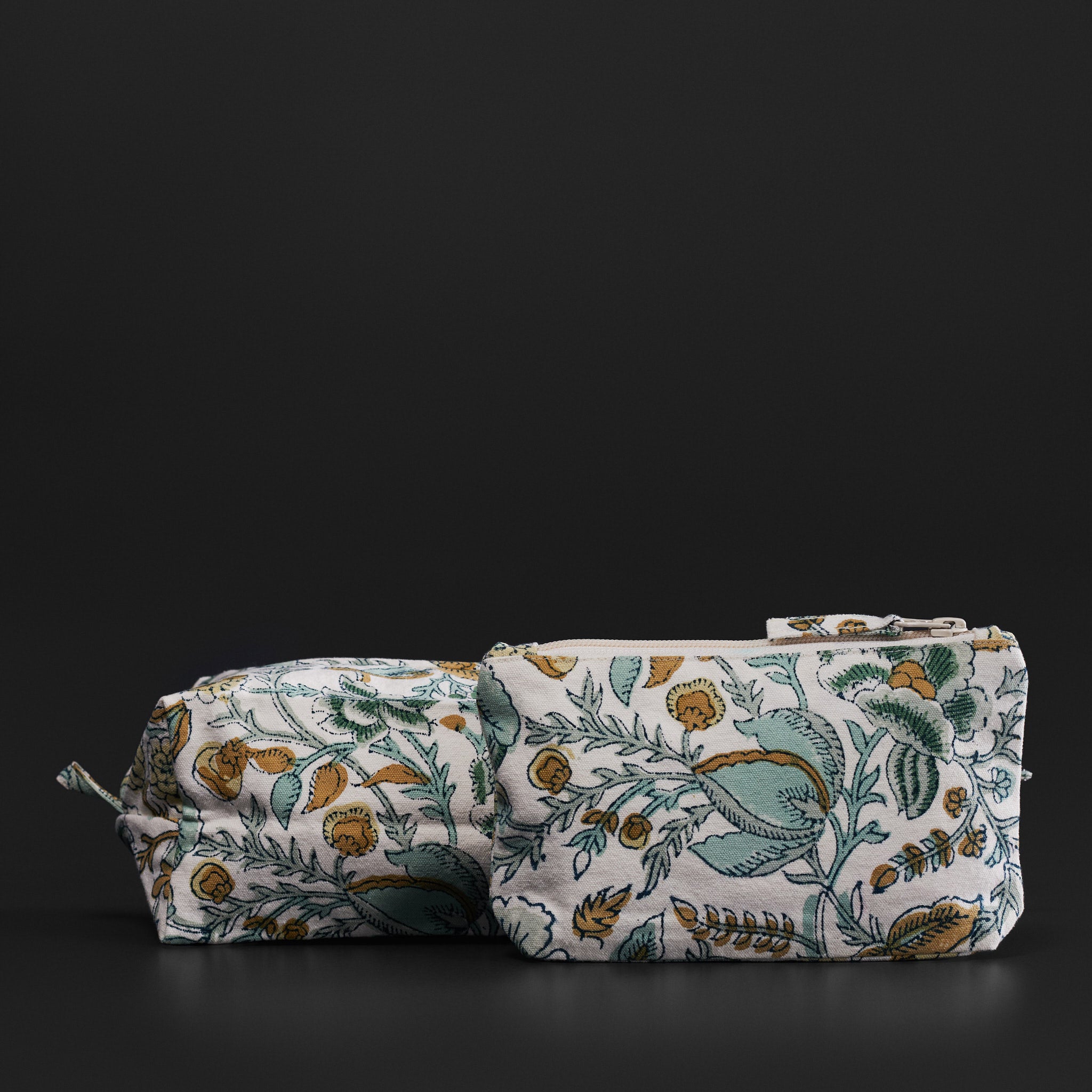 Jamila Green Travel Pouches