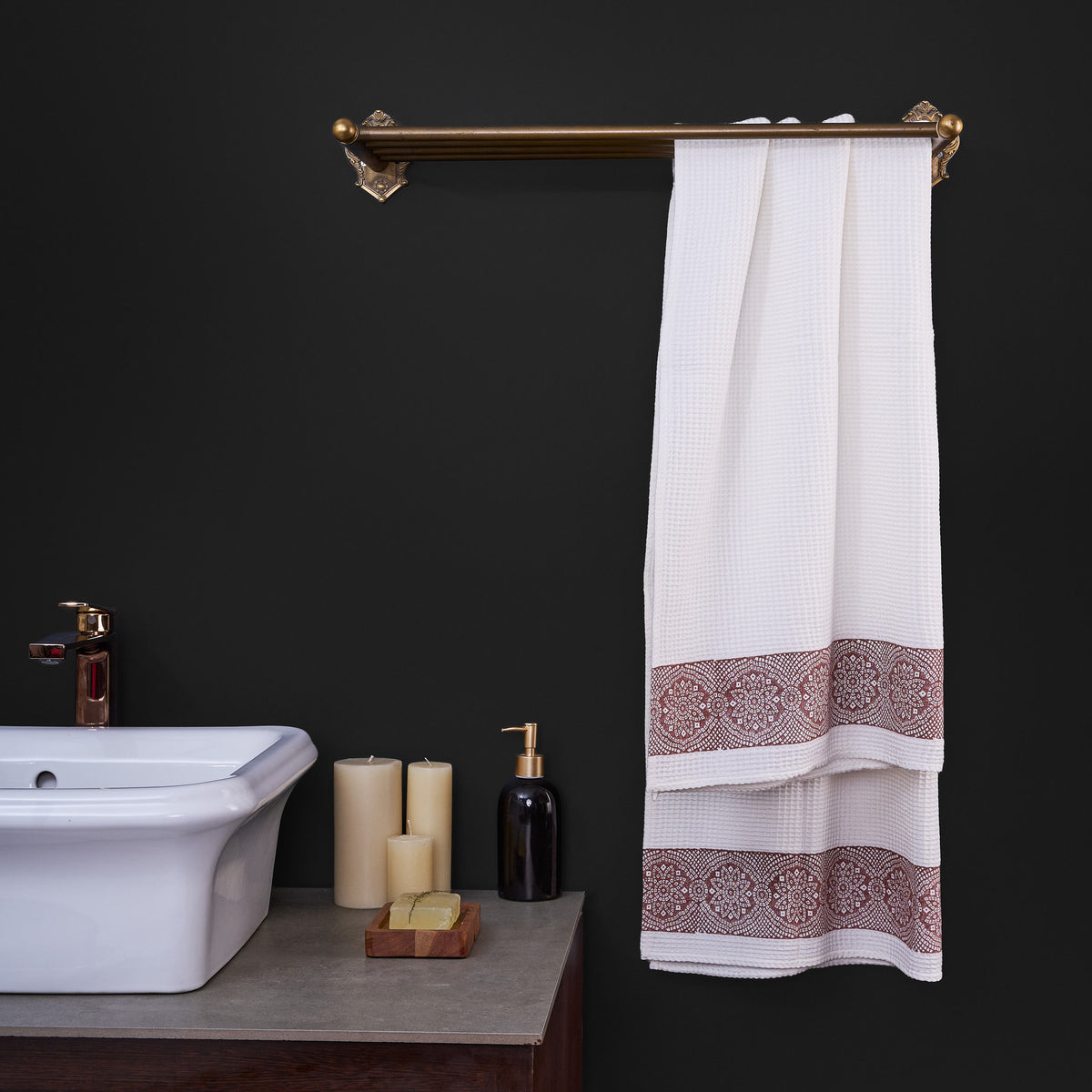 Mosaic Clay Bath Towel