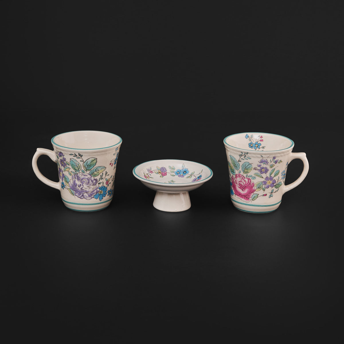 Mala Multicolour Mug & Cookie Plate Set
